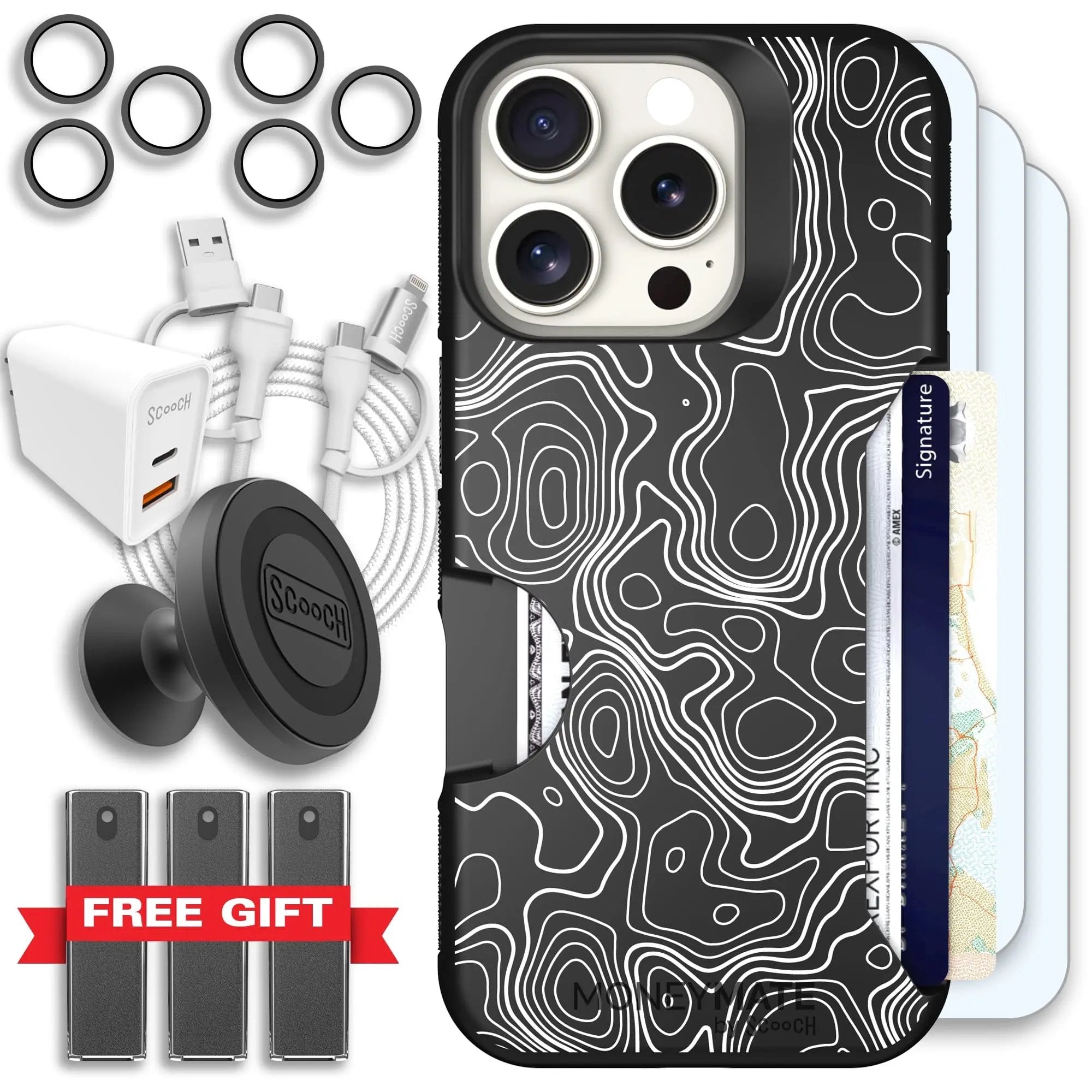 Scooch-Moneymate Ultimate Bundle for iPhone 16 Pro-Topography
