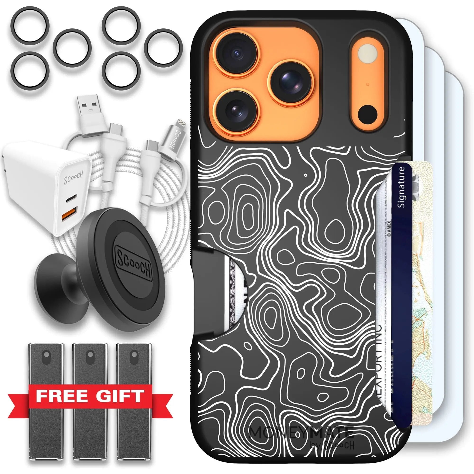 Scooch-Moneymate Ultimate Bundle for iPhone 17 Pro-Topography