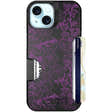 Scooch Moneymate in Purple Petunias | Slim Wallet Case with Card Holder - iPhone 13 Case Only