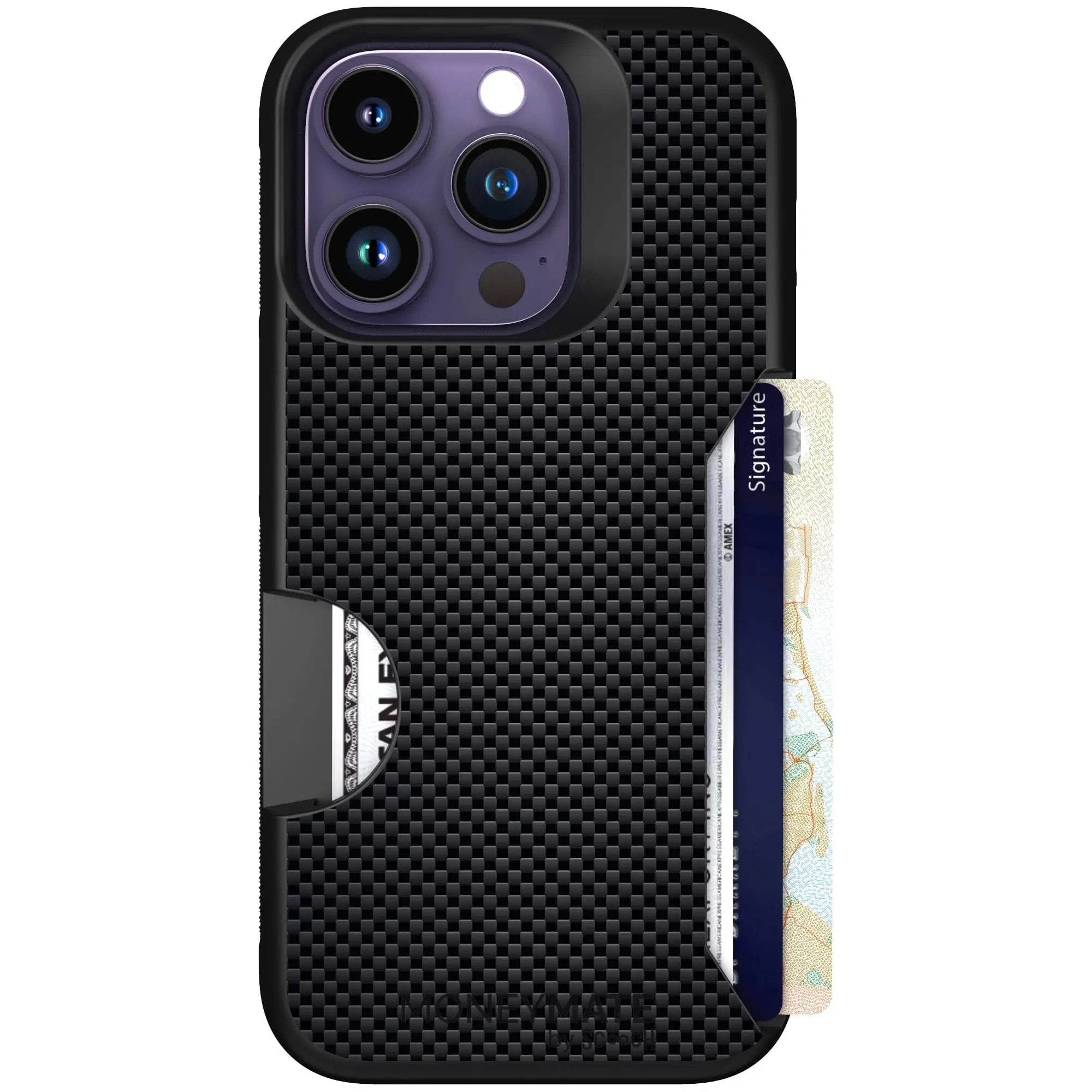 Scooch-Moneymate for iPhone 14 Pro-Carbon Fiber