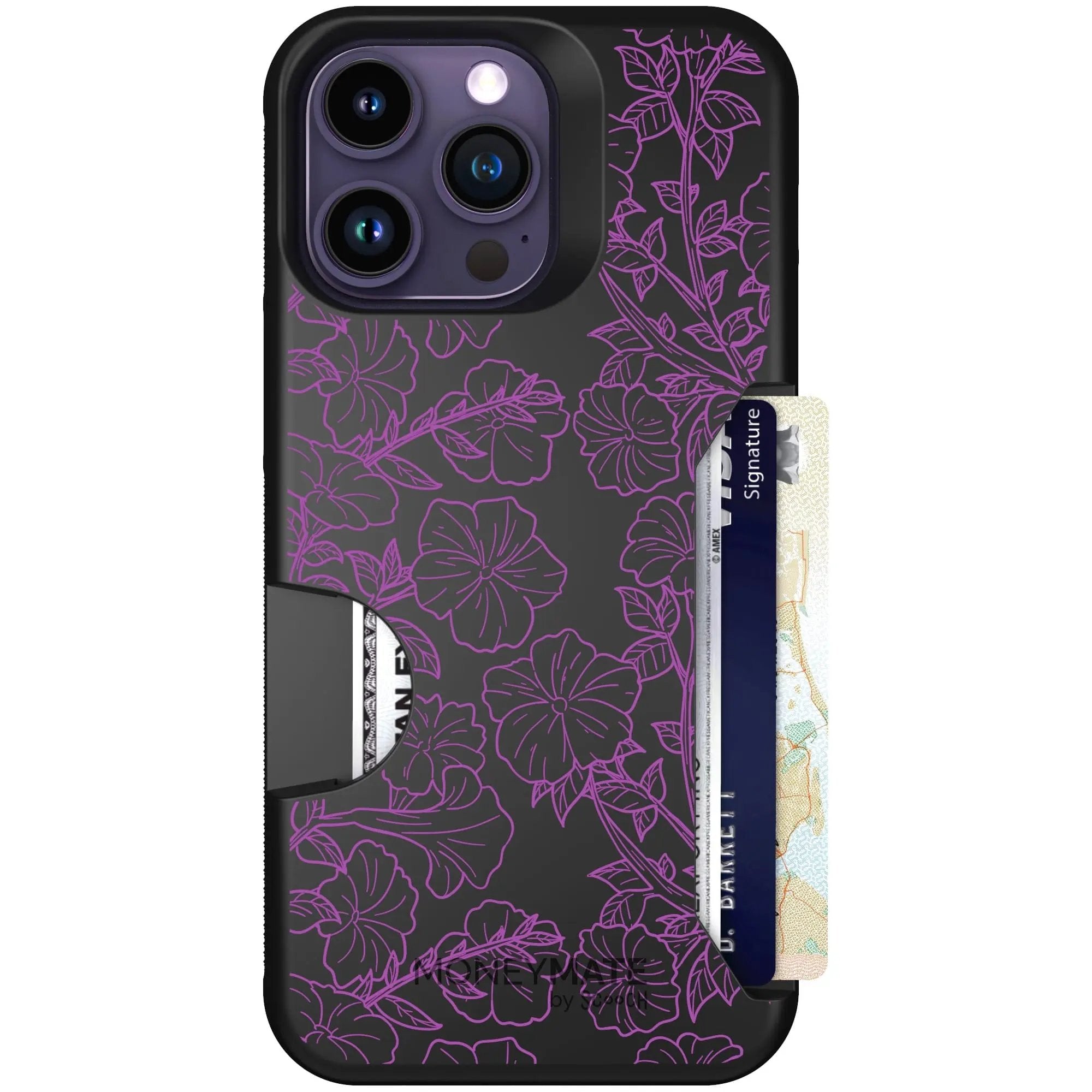 Scooch-Moneymate for iPhone 14 Pro Max-Purple Petunias