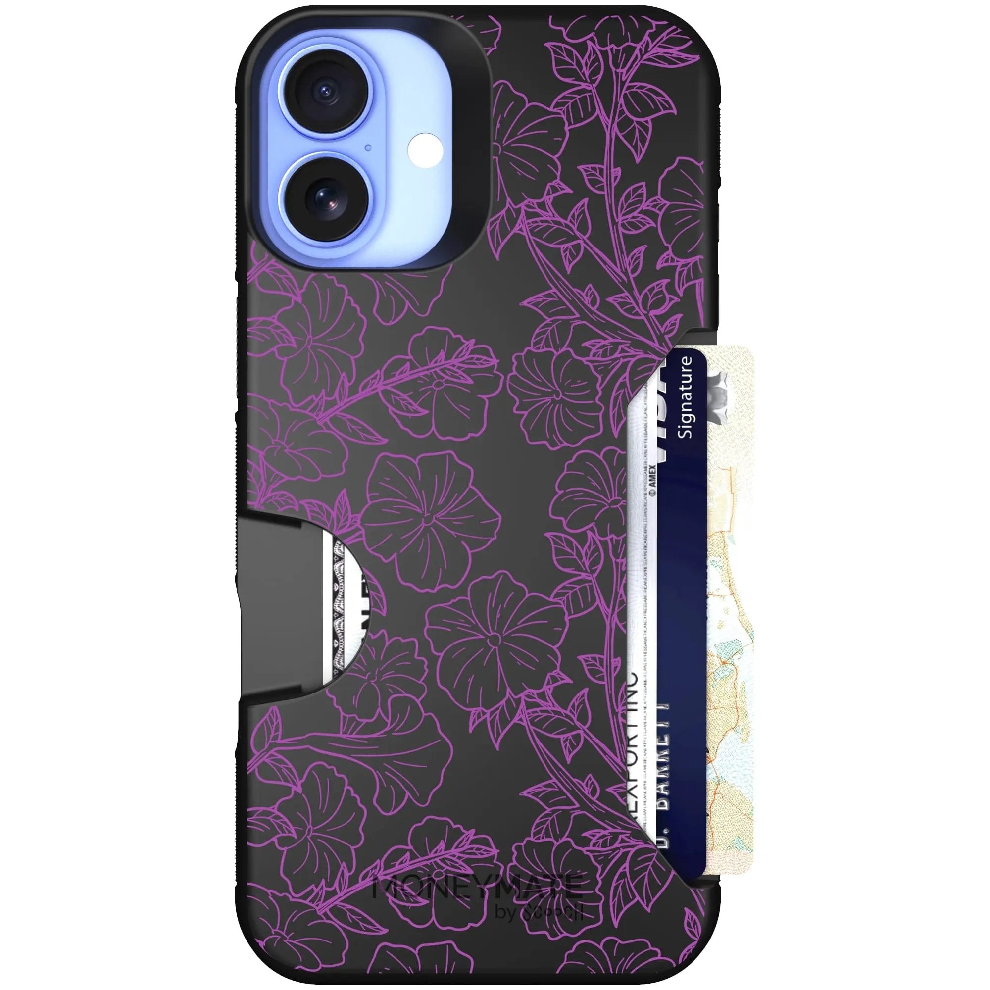 Scooch-Moneymate for iPhone 16 Plus-Purple Petunias