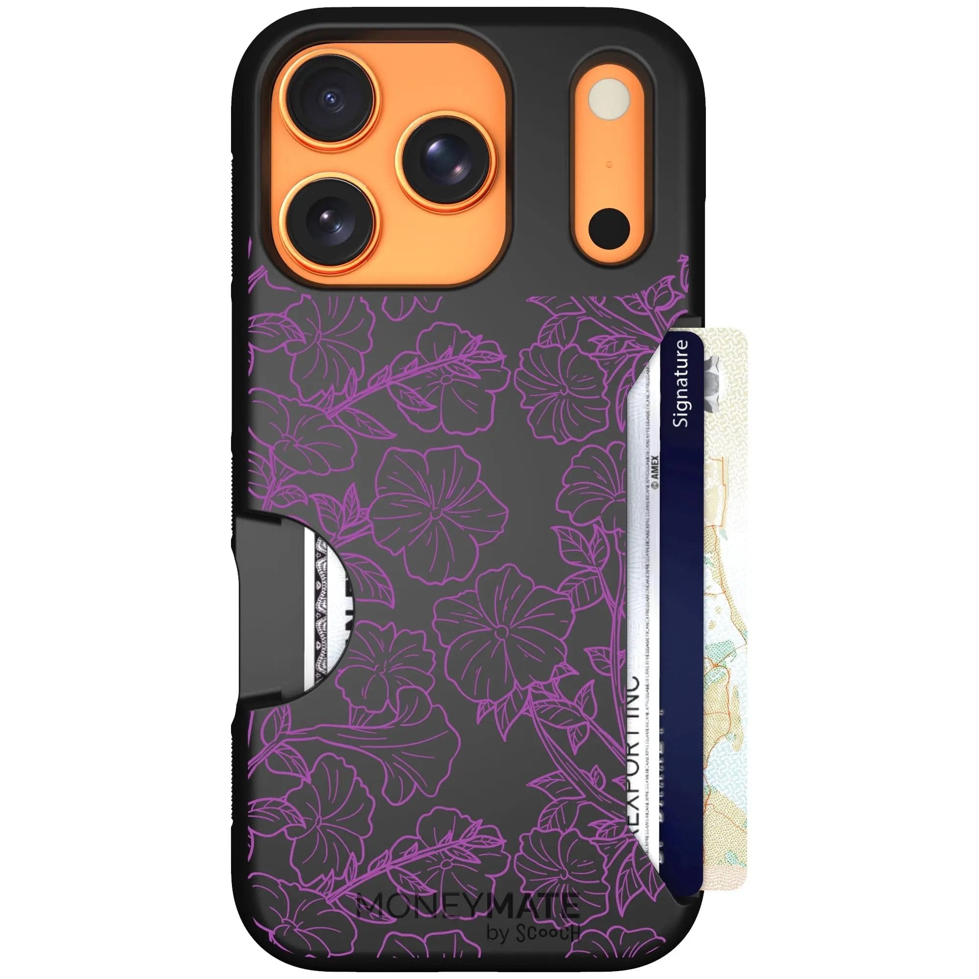 Scooch-Moneymate for iPhone 17 Pro-Purple Petunias