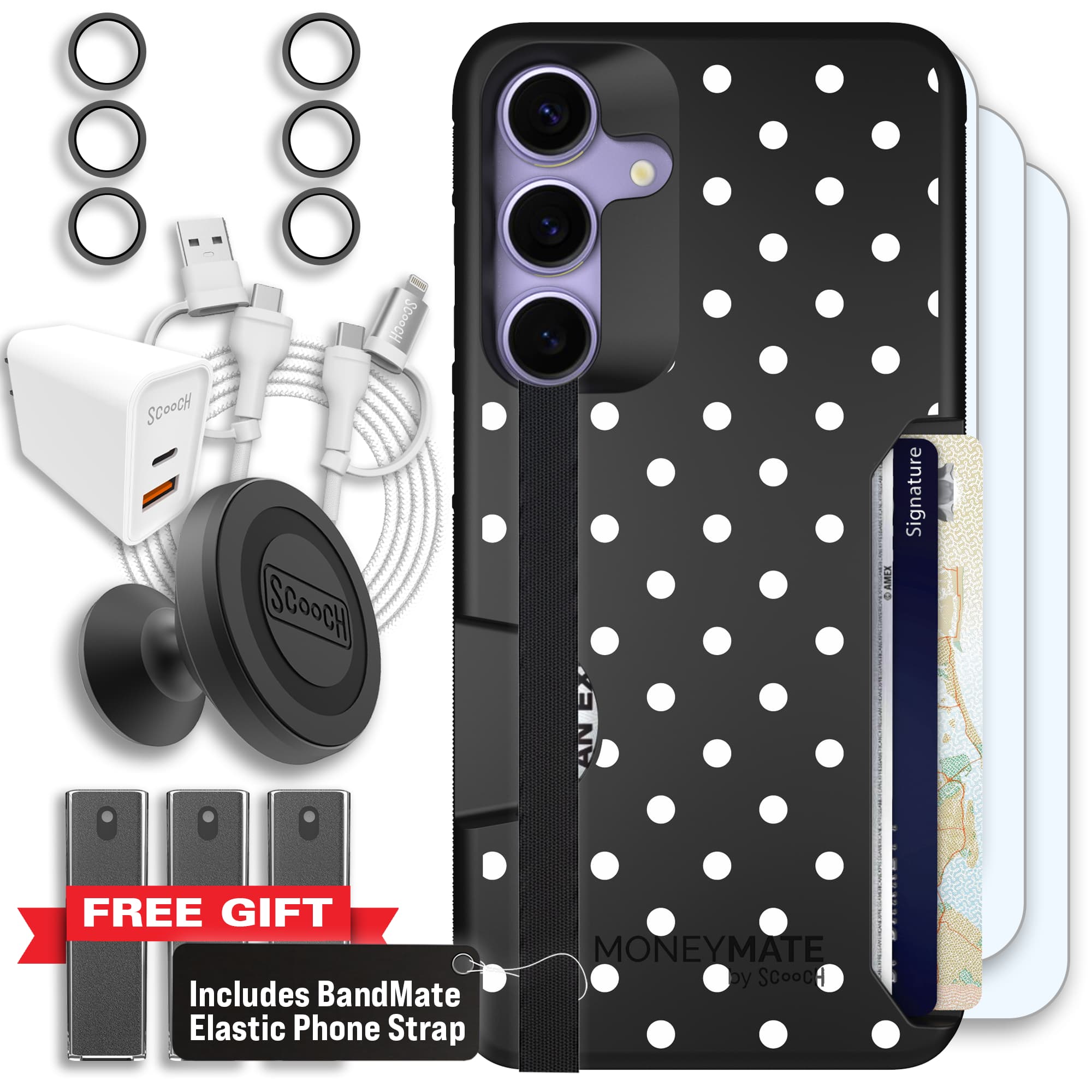 Moneymate - S25 Plus - Polka Dots - Ultimate Bundle