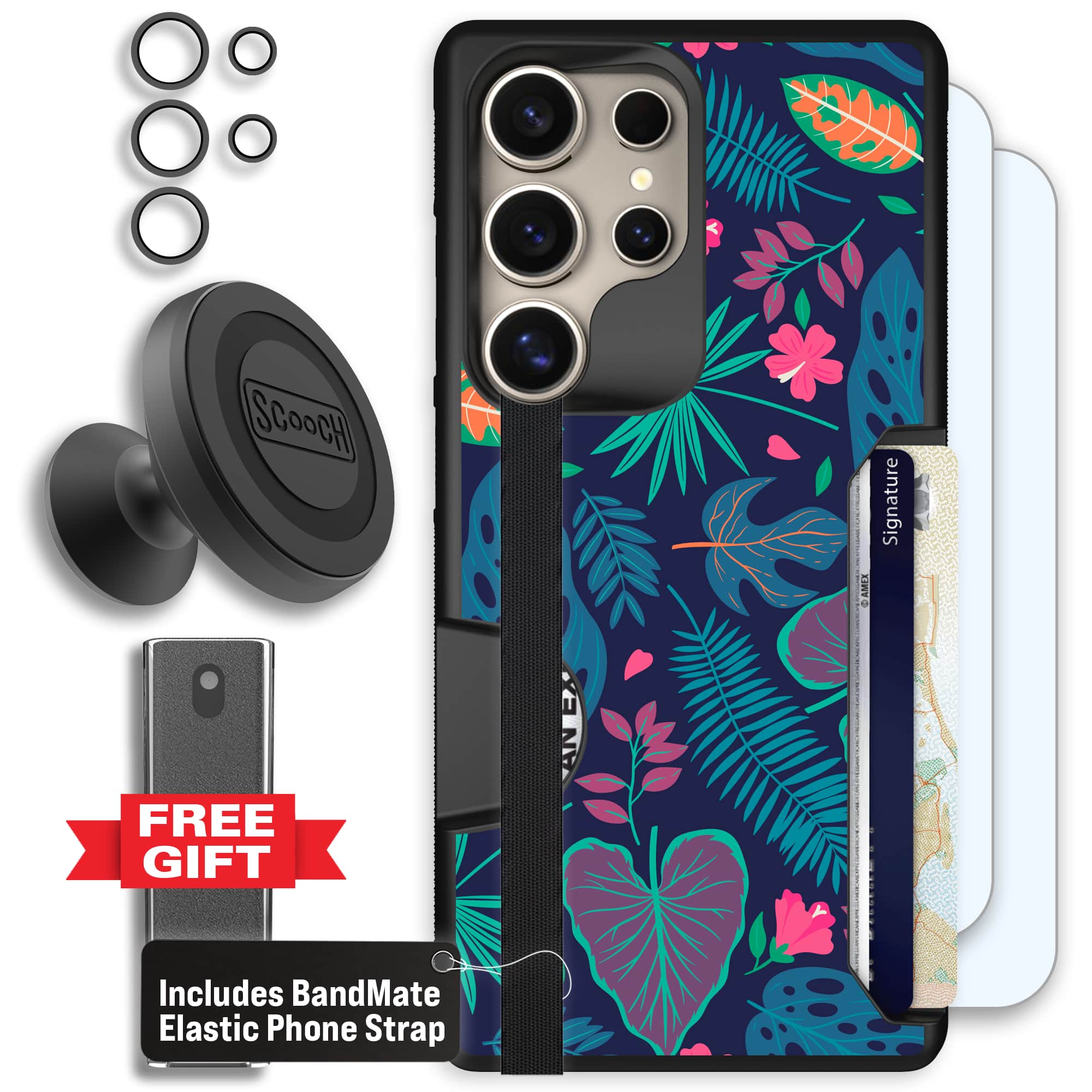 Moneymate - S25 Ultra - Tropical Leaves - Defender Bundle