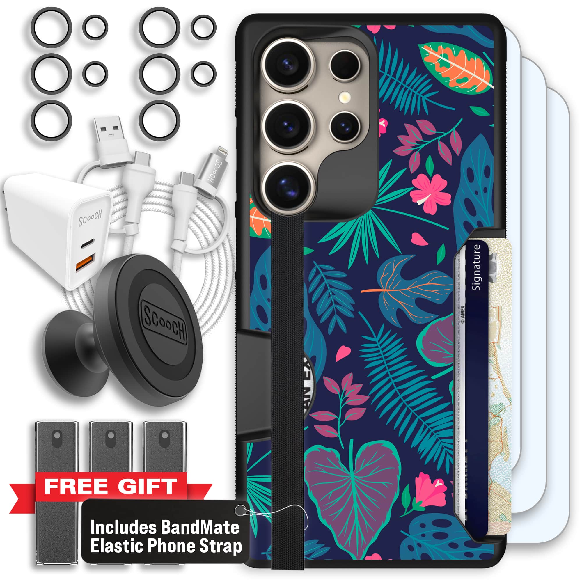 Moneymate - S25 Ultra - Tropical Leaves - Ultimate Bundle