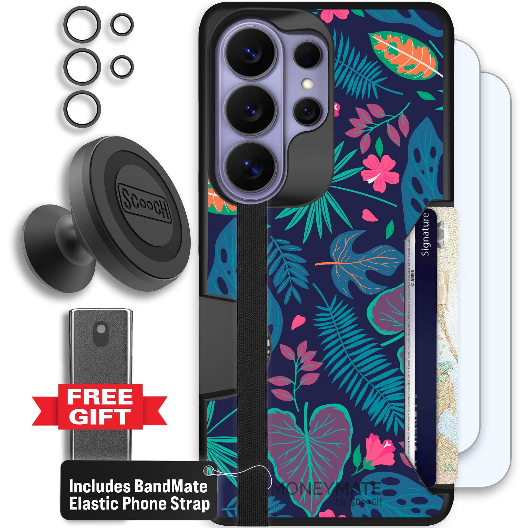 Moneymate - S26 Ultra - Tropical Leaves - Defender Bundle