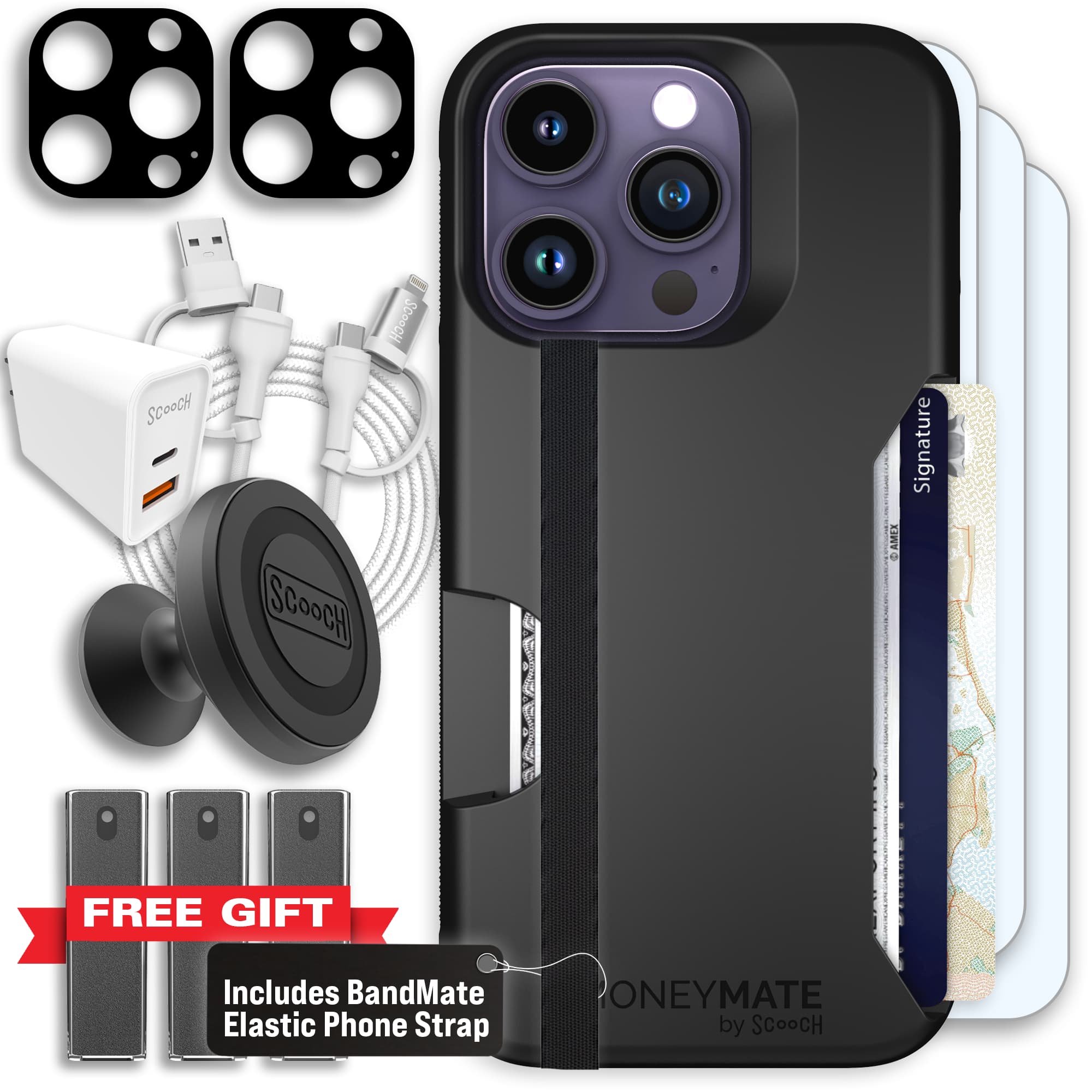 Moneymate - iPhone 14 Pro - Black - Ultimate Bundle