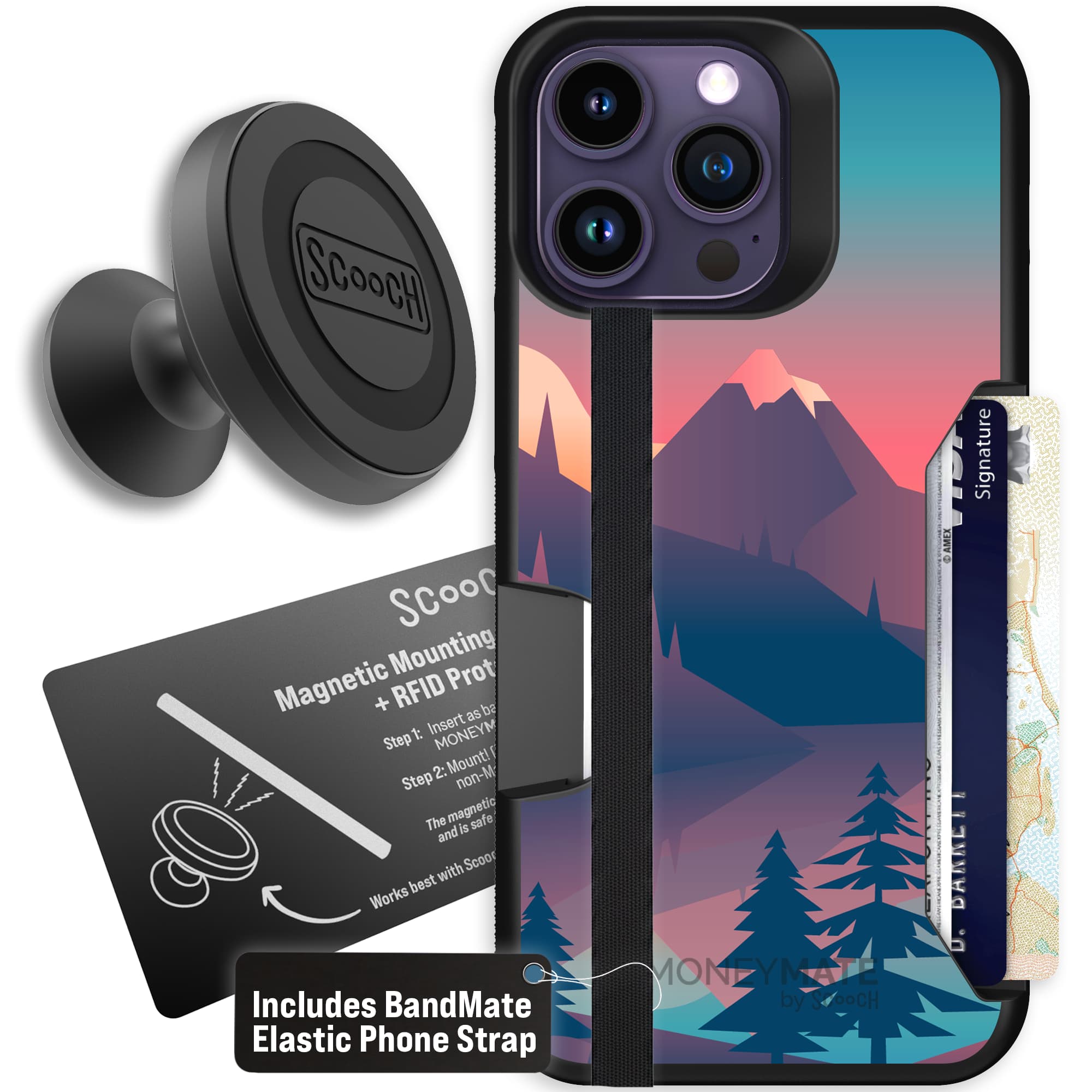 Moneymate - iPhone 14 Pro Max - Mountain Range - Starter Bundle