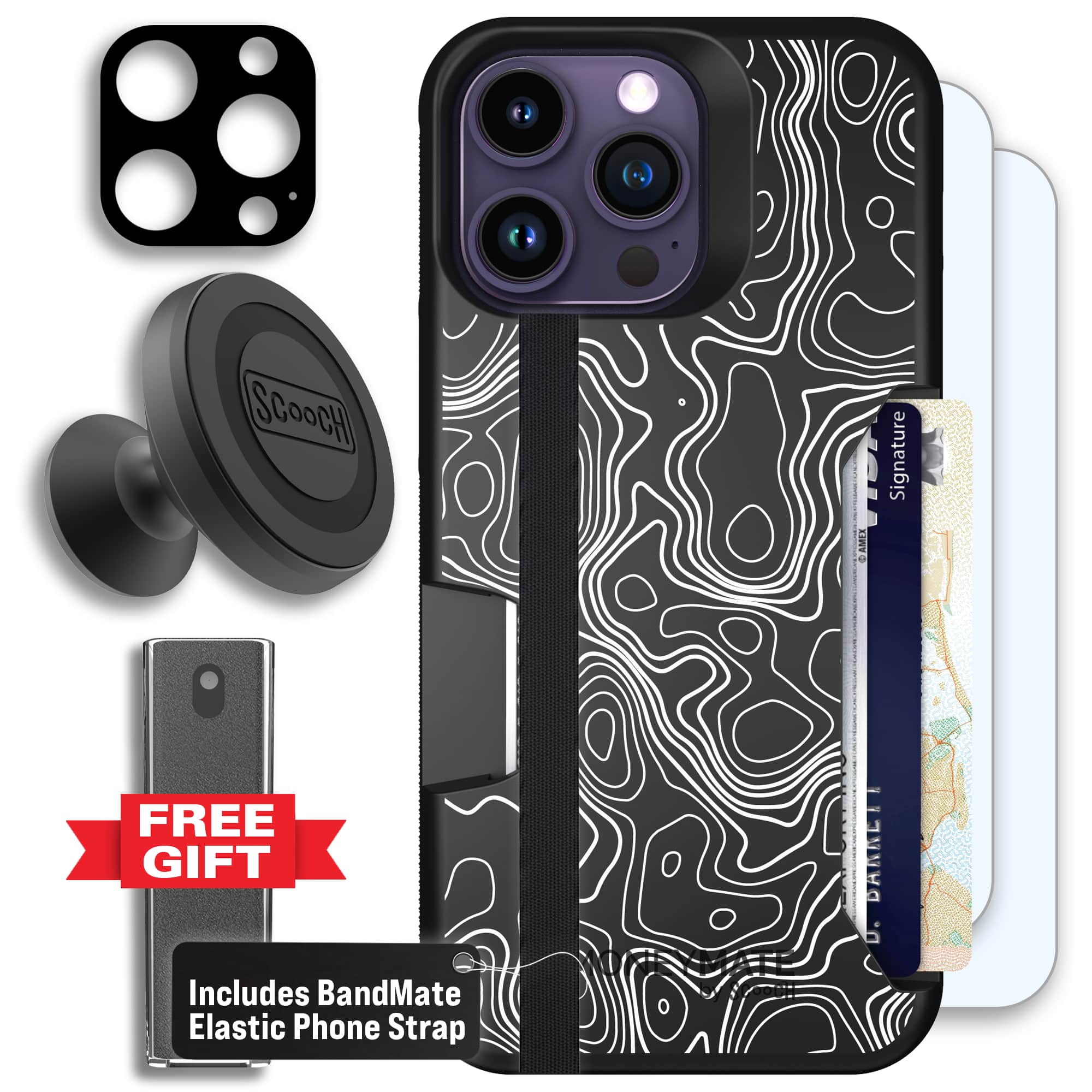 Moneymate - iPhone 14 Pro Max - Topography - Defender Bundle