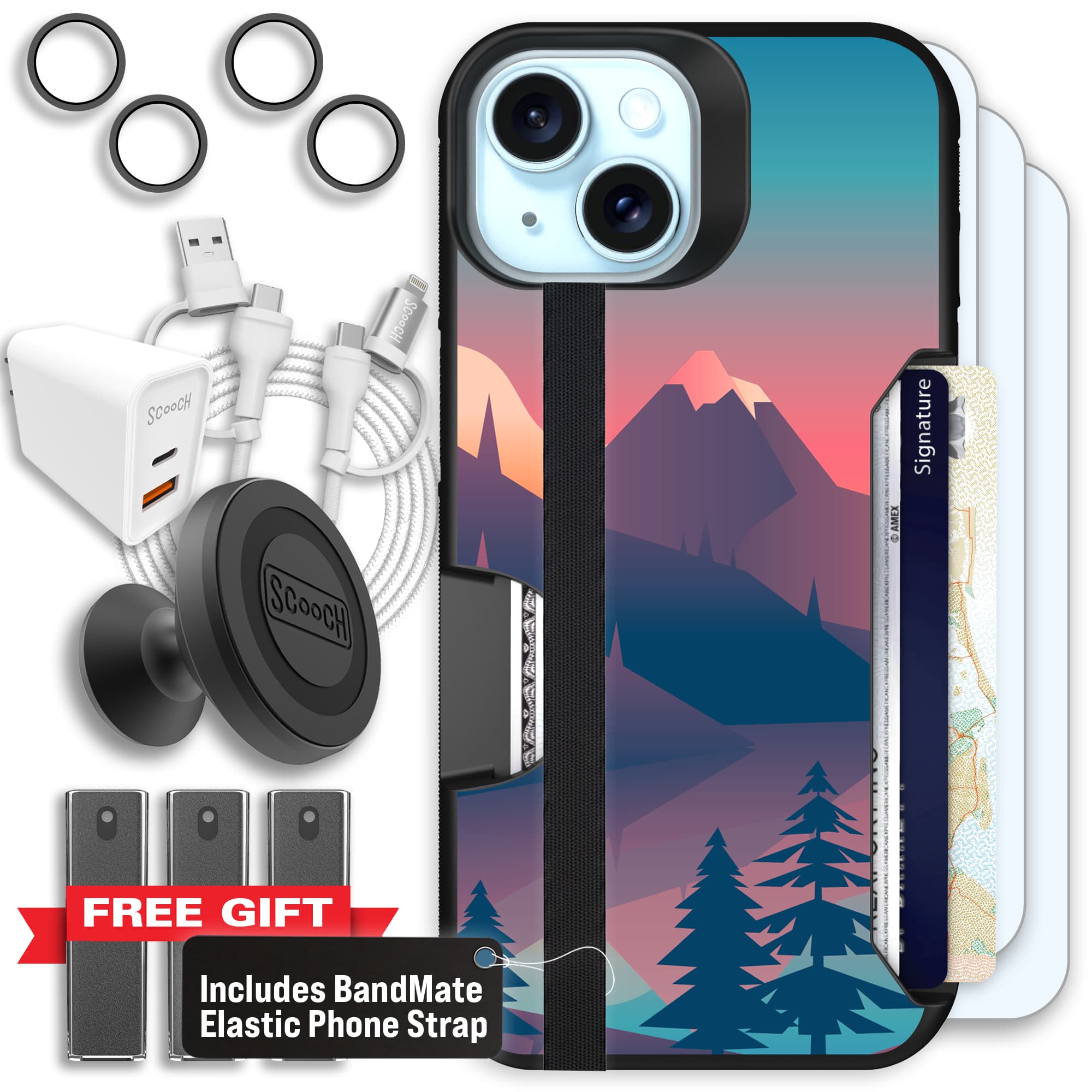 Moneymate - iPhone 15 - Mountain Range - Ultimate Bundle