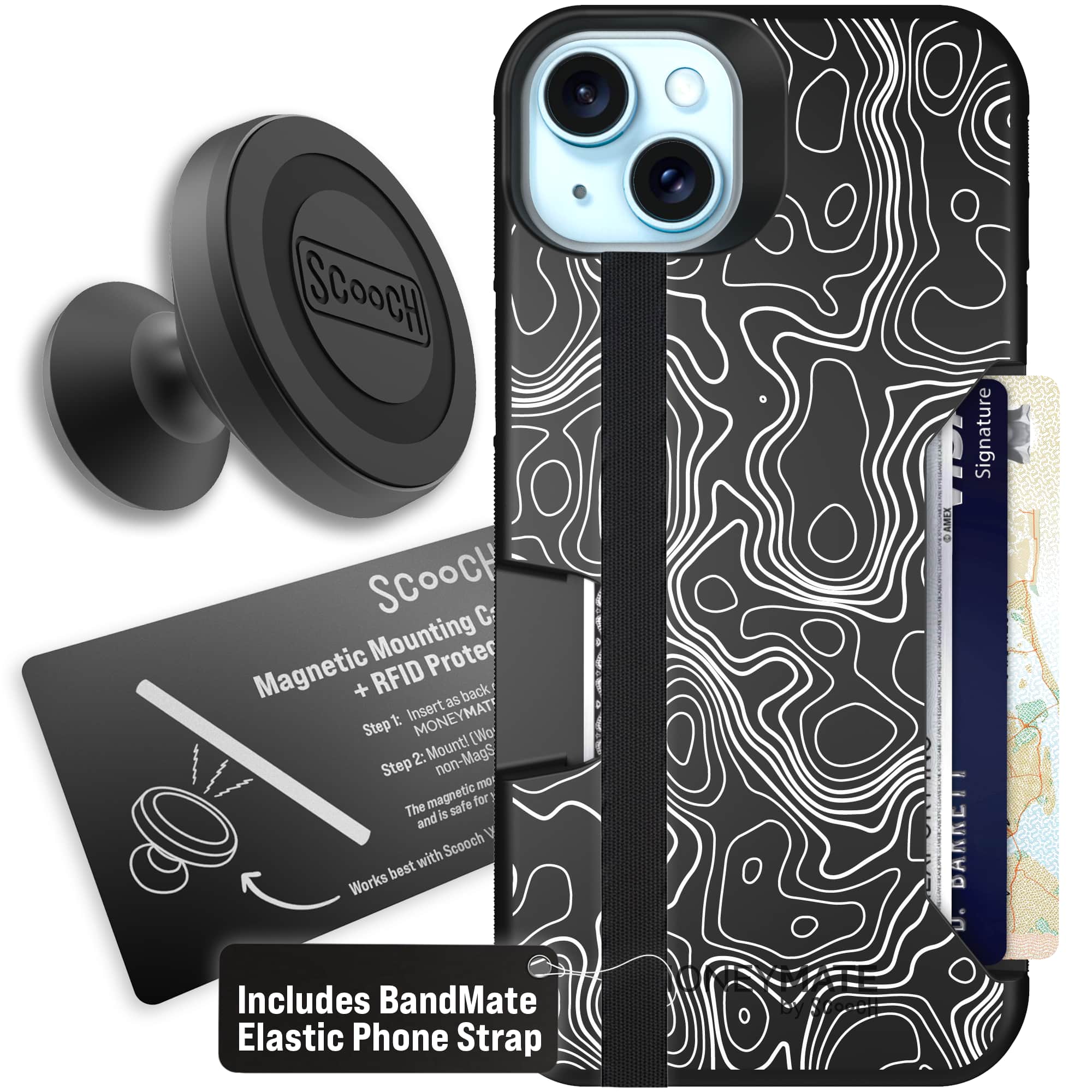 Moneymate - iPhone 15 Plus - Topography - Starter Bundle