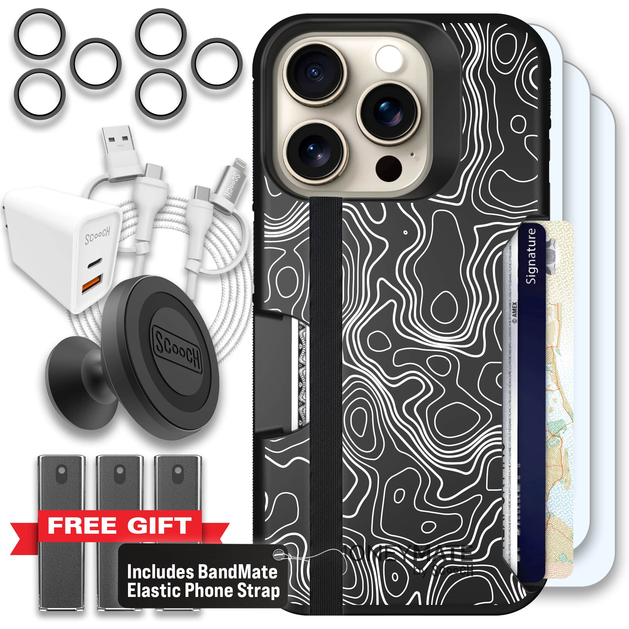 Moneymate - iPhone 15 Pro - Topography - Ultimate Bundle