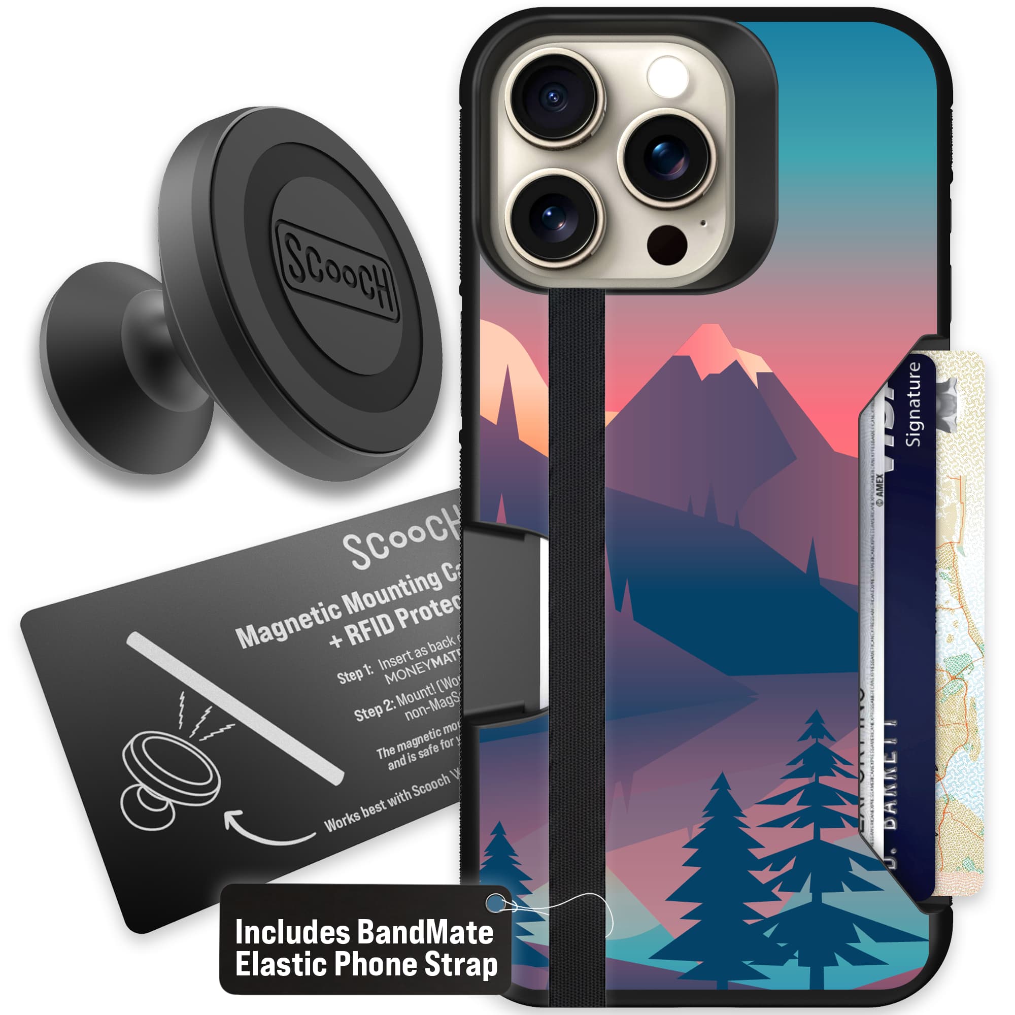 Moneymate - iPhone 15 Pro Max - Mountain Range - Starter Bundle
