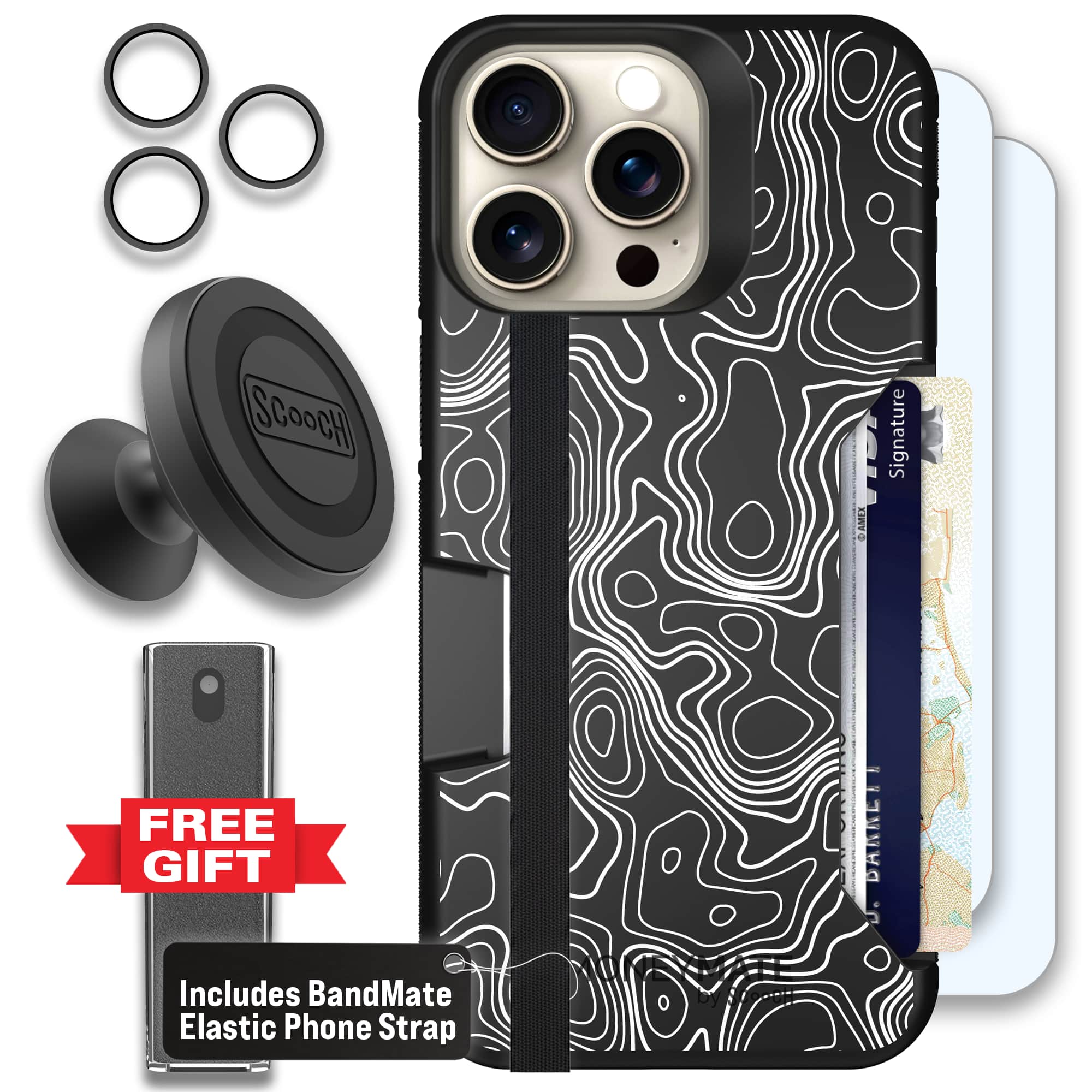 Moneymate - iPhone 15 Pro Max - Topography - Defender Bundle