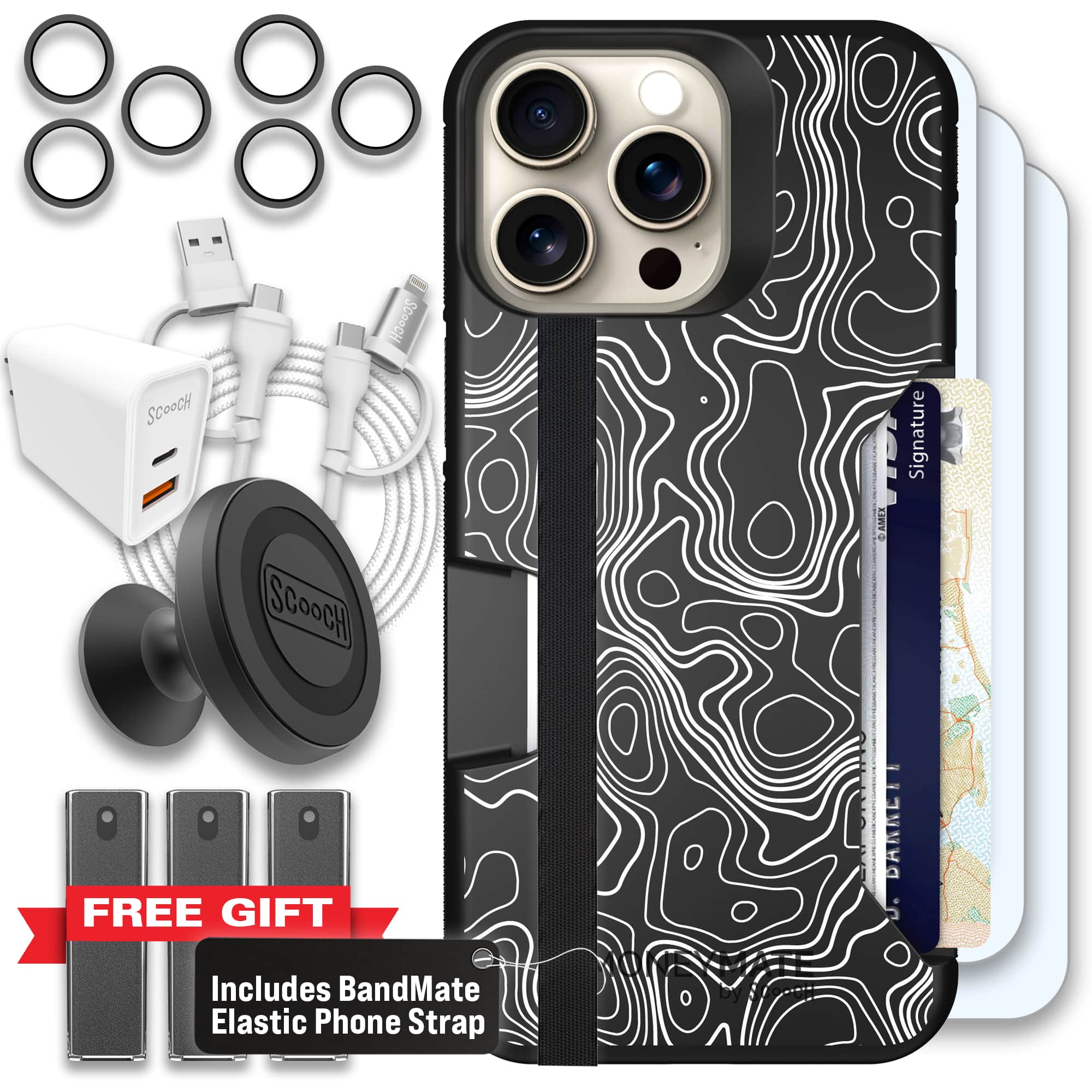 Moneymate - iPhone 15 Pro Max - Topography - Ultimate Bundle
