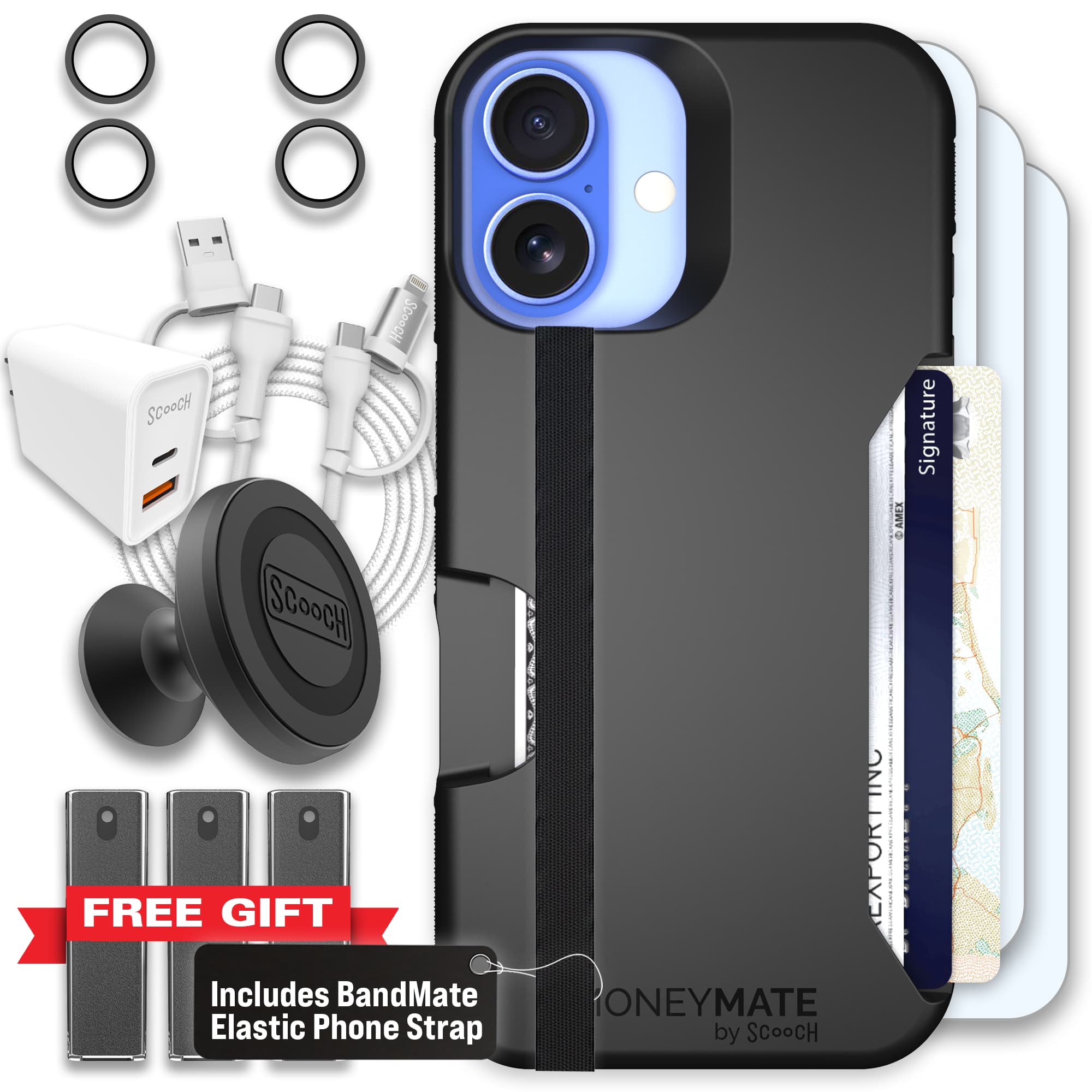 Moneymate - iPhone 16 - Black - Ultimate Bundle
