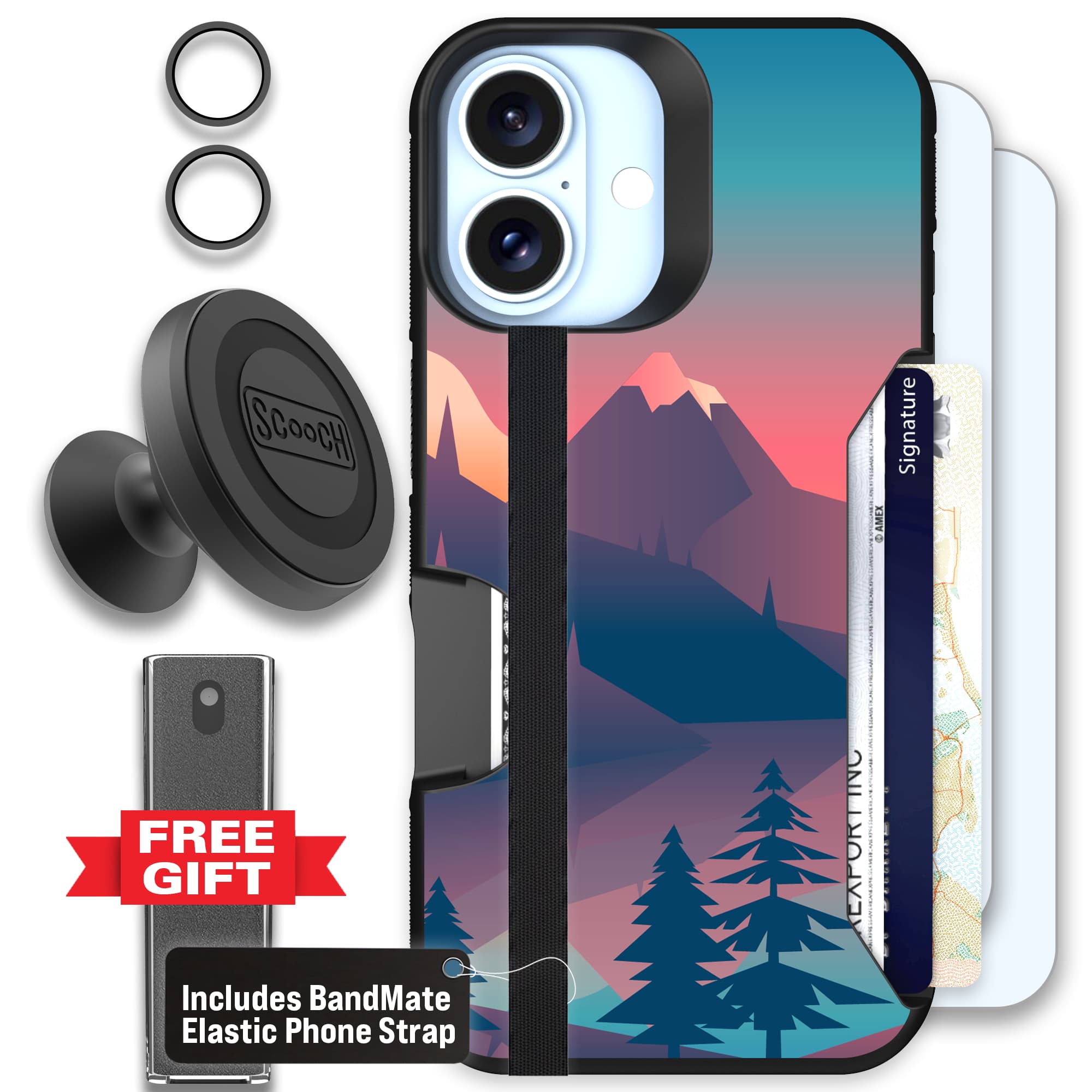 Moneymate - iPhone 16 - Mountain Range - Defender Bundle