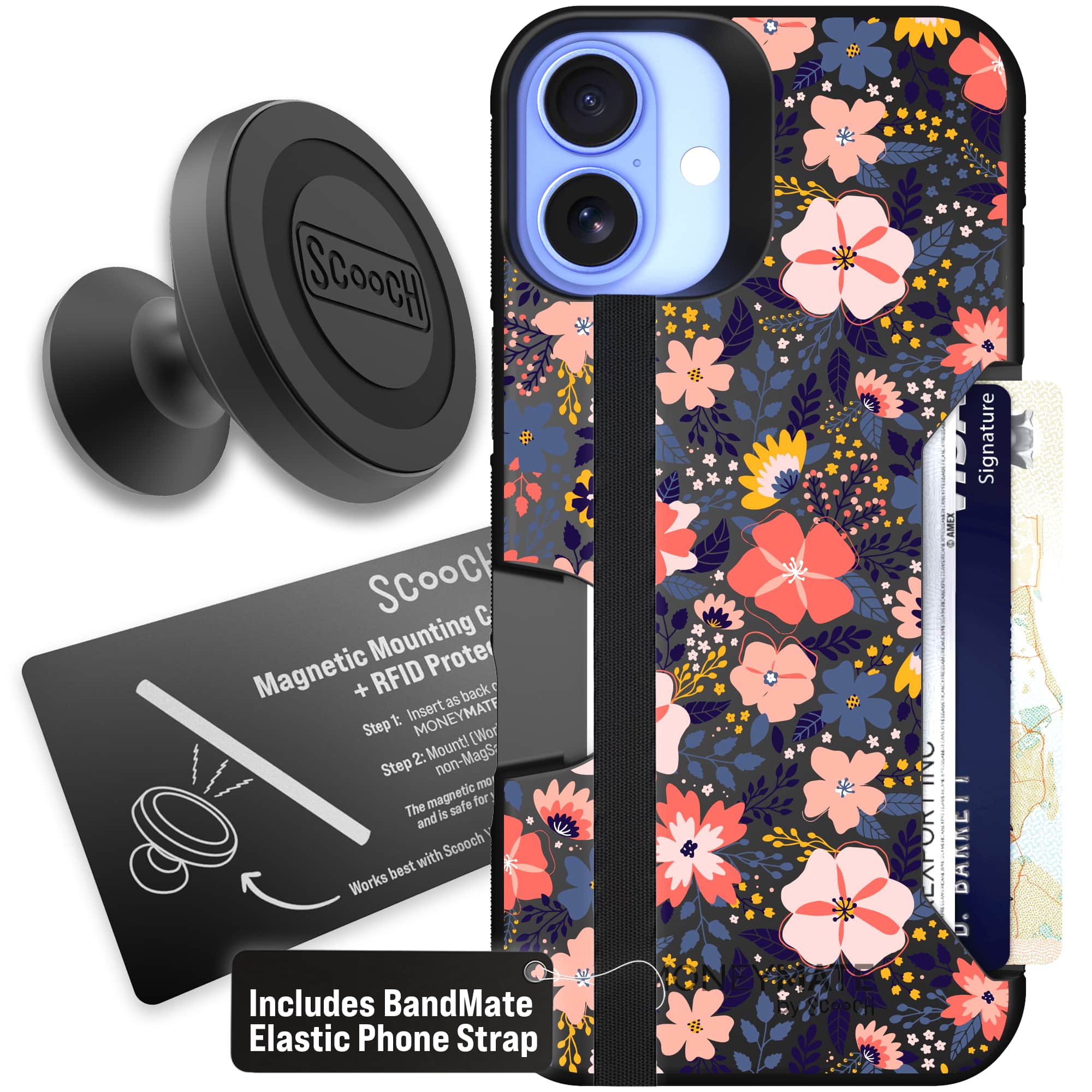 Moneymate - iPhone 16 Plus - Wildflowers - Starter Bundle