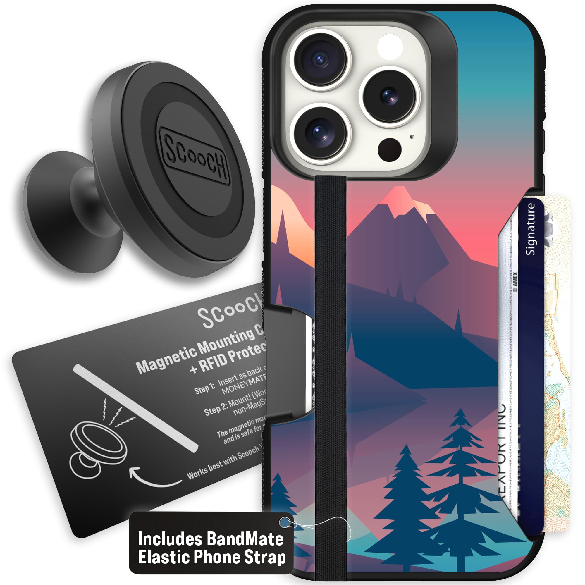 Moneymate - iPhone 16 Pro - Mountain Range - Starter Bundle