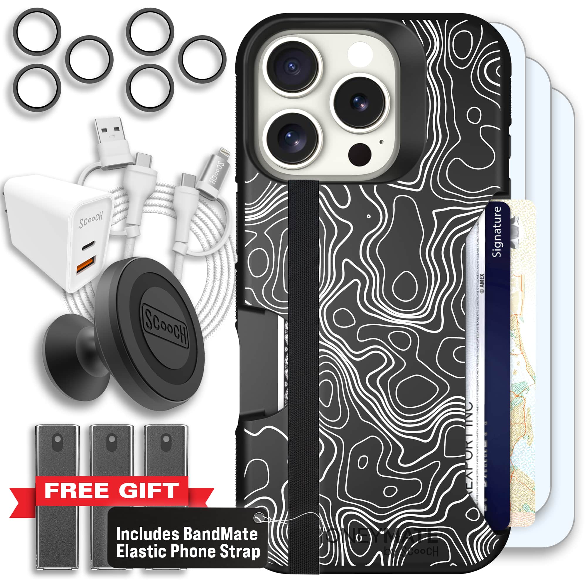 Moneymate - iPhone 16 Pro - Topography - Ultimate Bundle