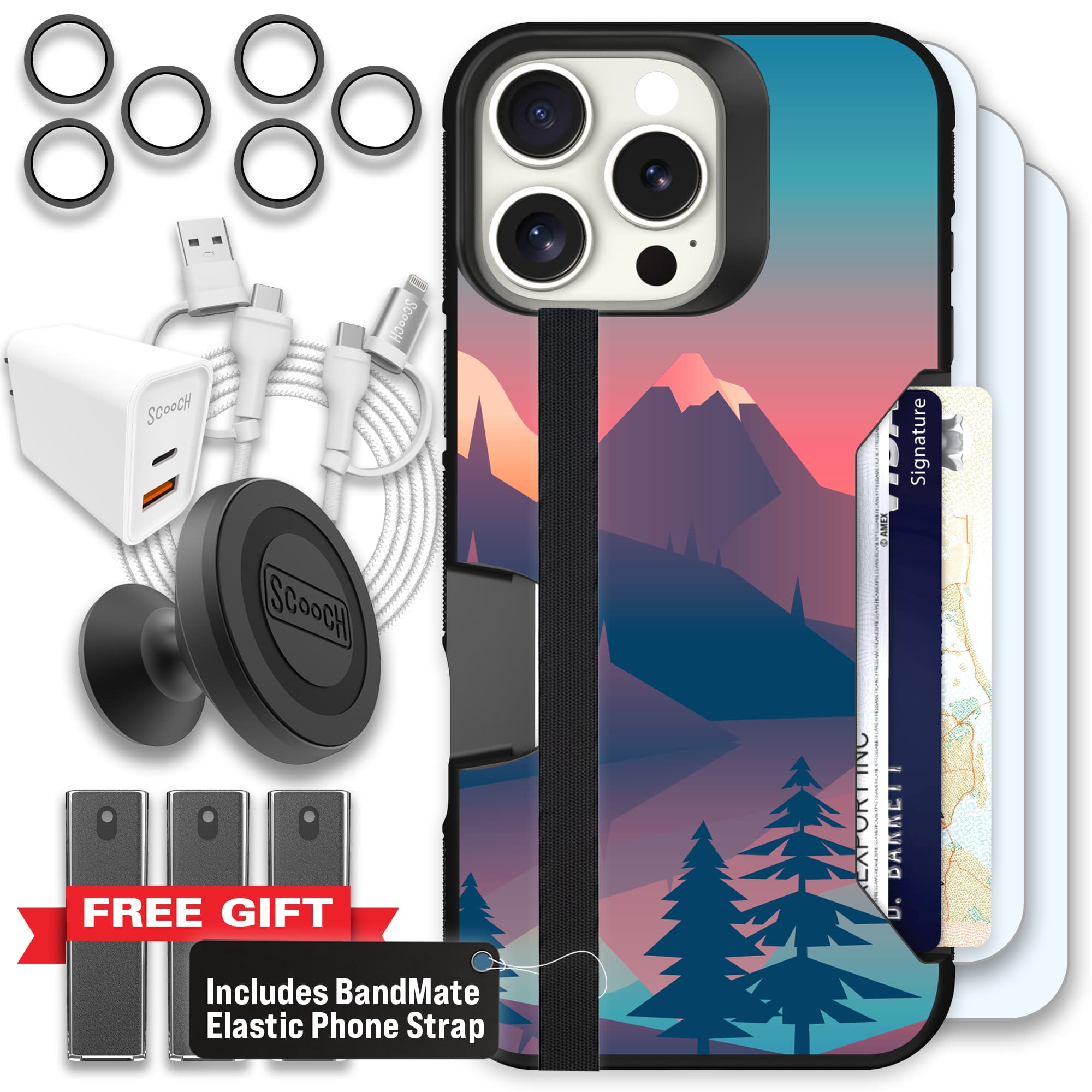 Moneymate - iPhone 16 Pro Max - Mountain Range - Ultimate Bundle