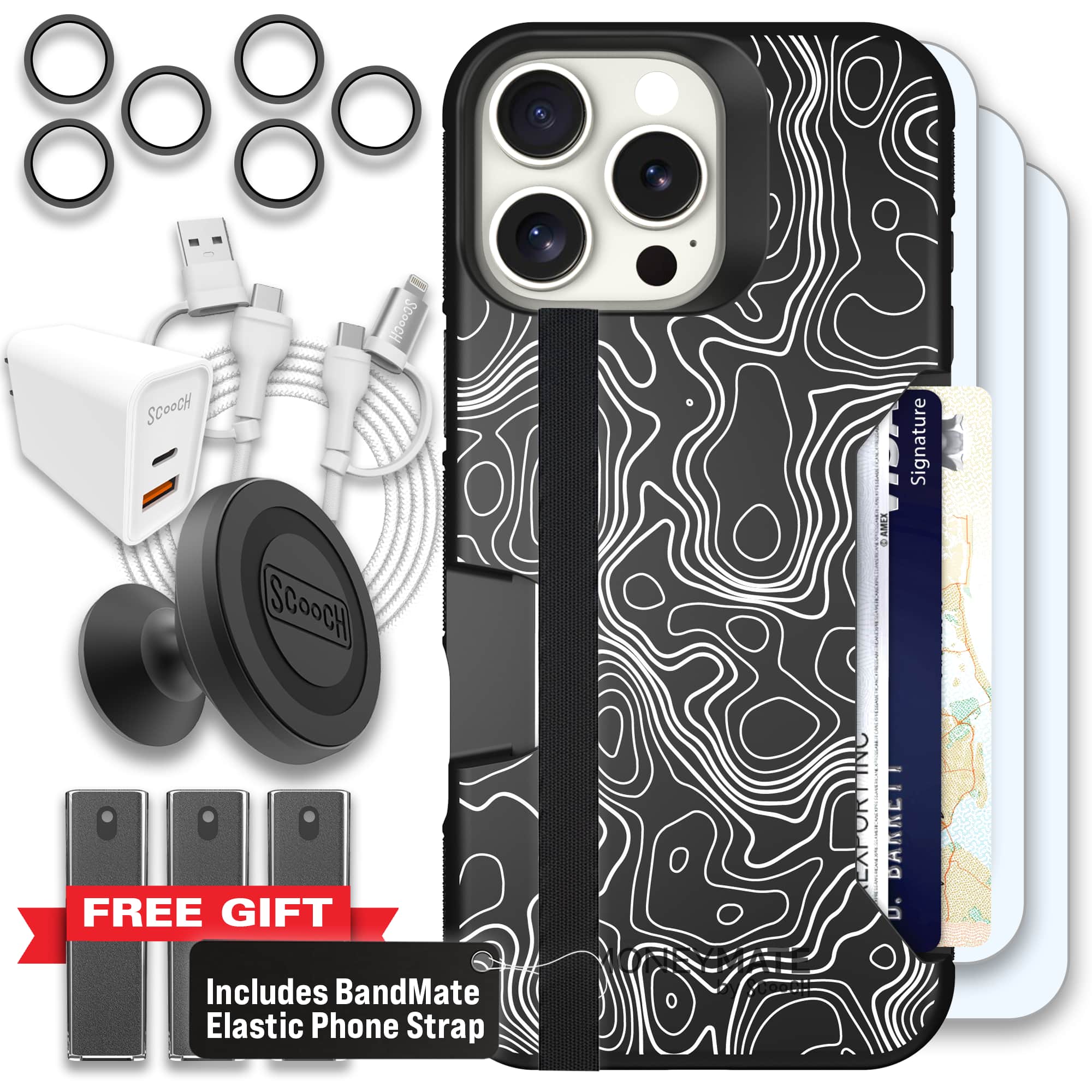 Moneymate - iPhone 16 Pro Max - Topography - Ultimate Bundle
