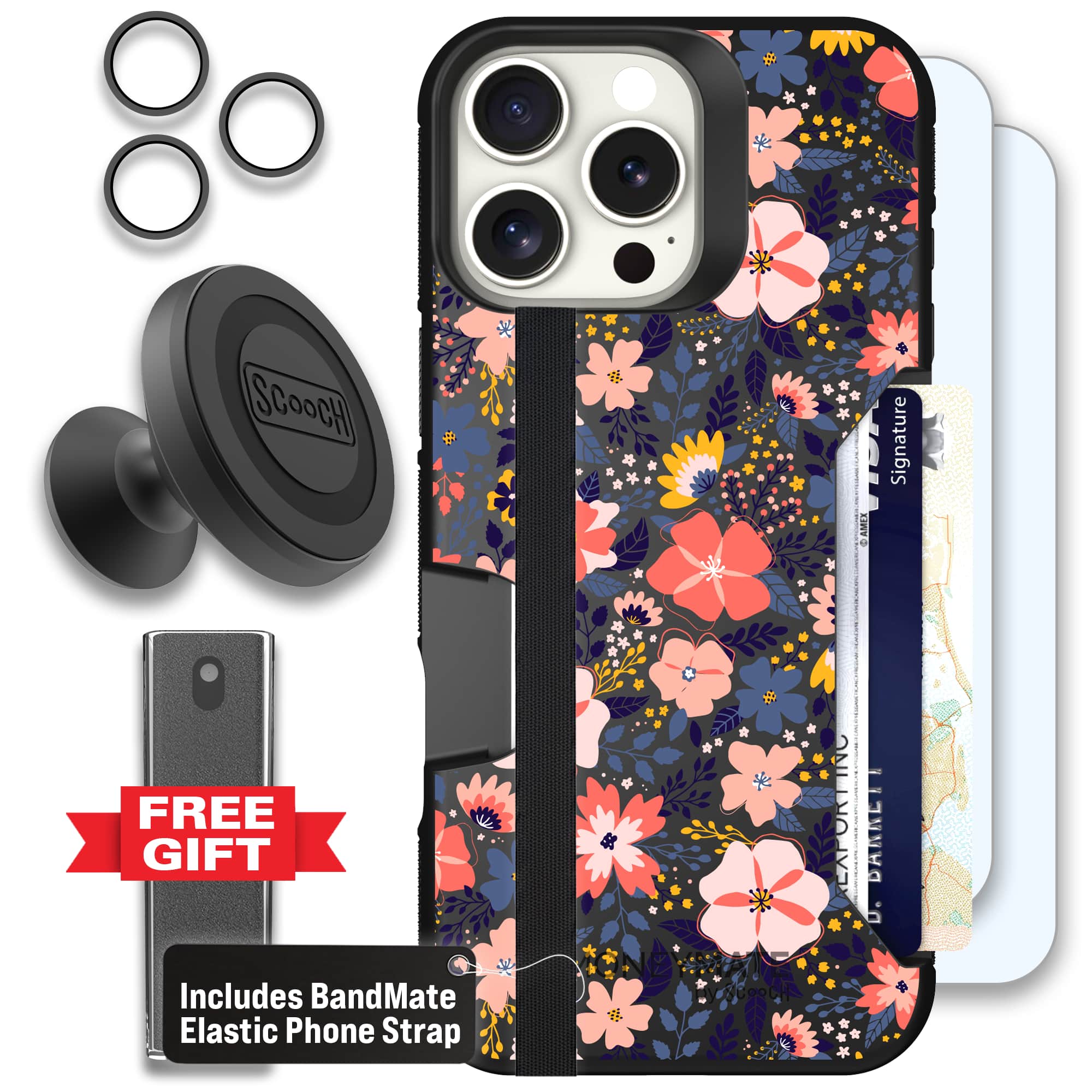 Moneymate - iPhone 16 Pro Max - Wildflowers - Defender Bundle