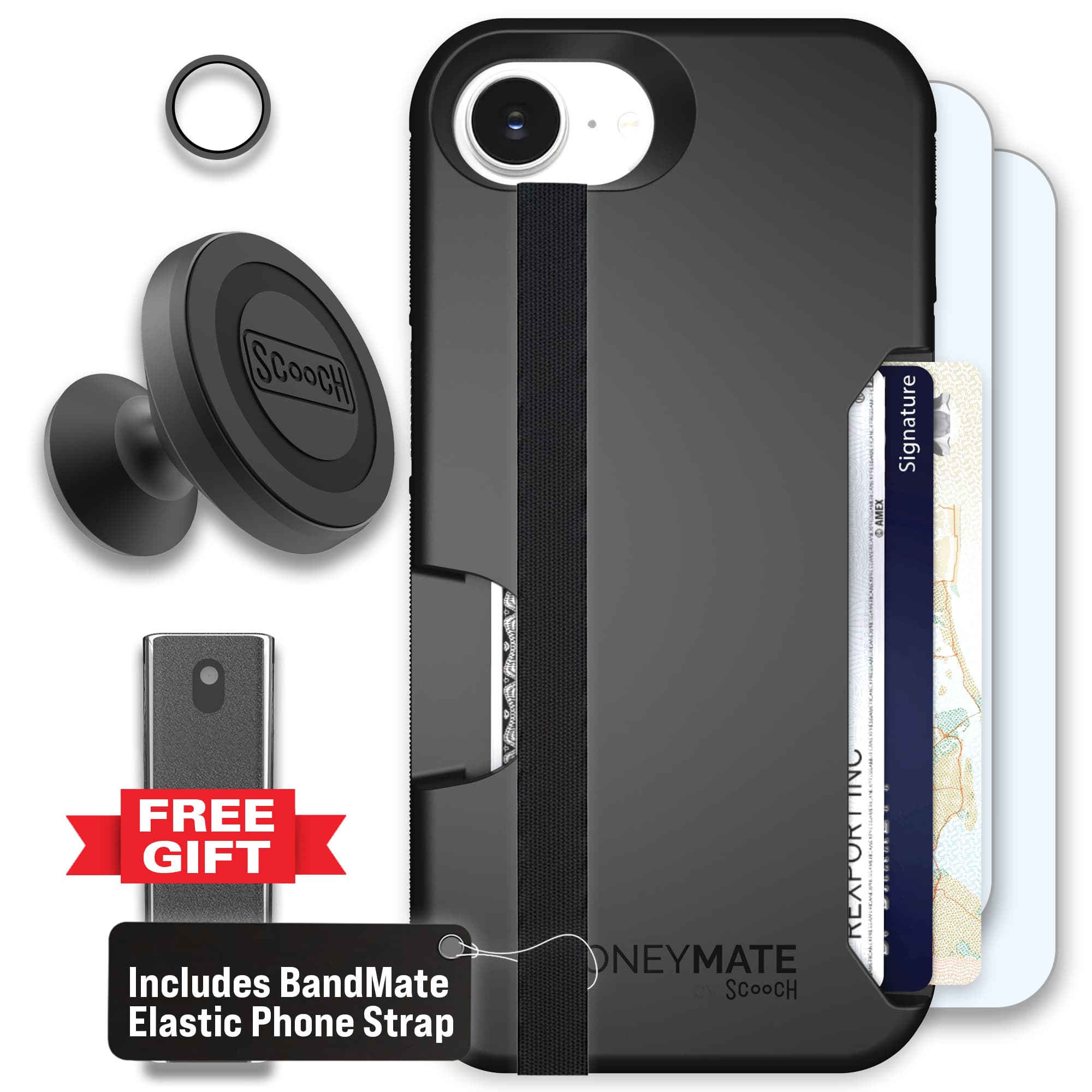 Moneymate - iPhone 16e - Black - Defender Bundle