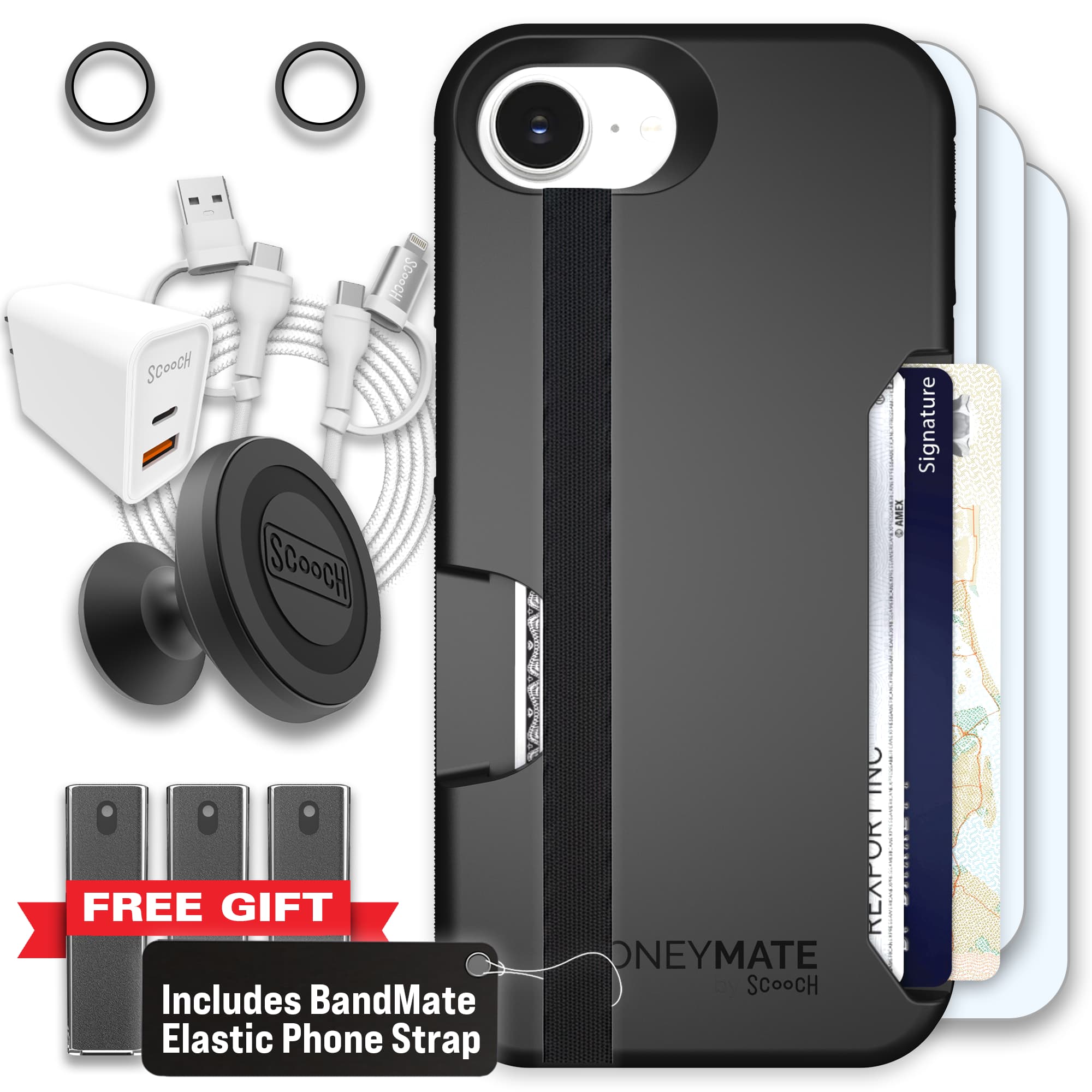 Moneymate - iPhone 16e - Black - Ultimate Bundle
