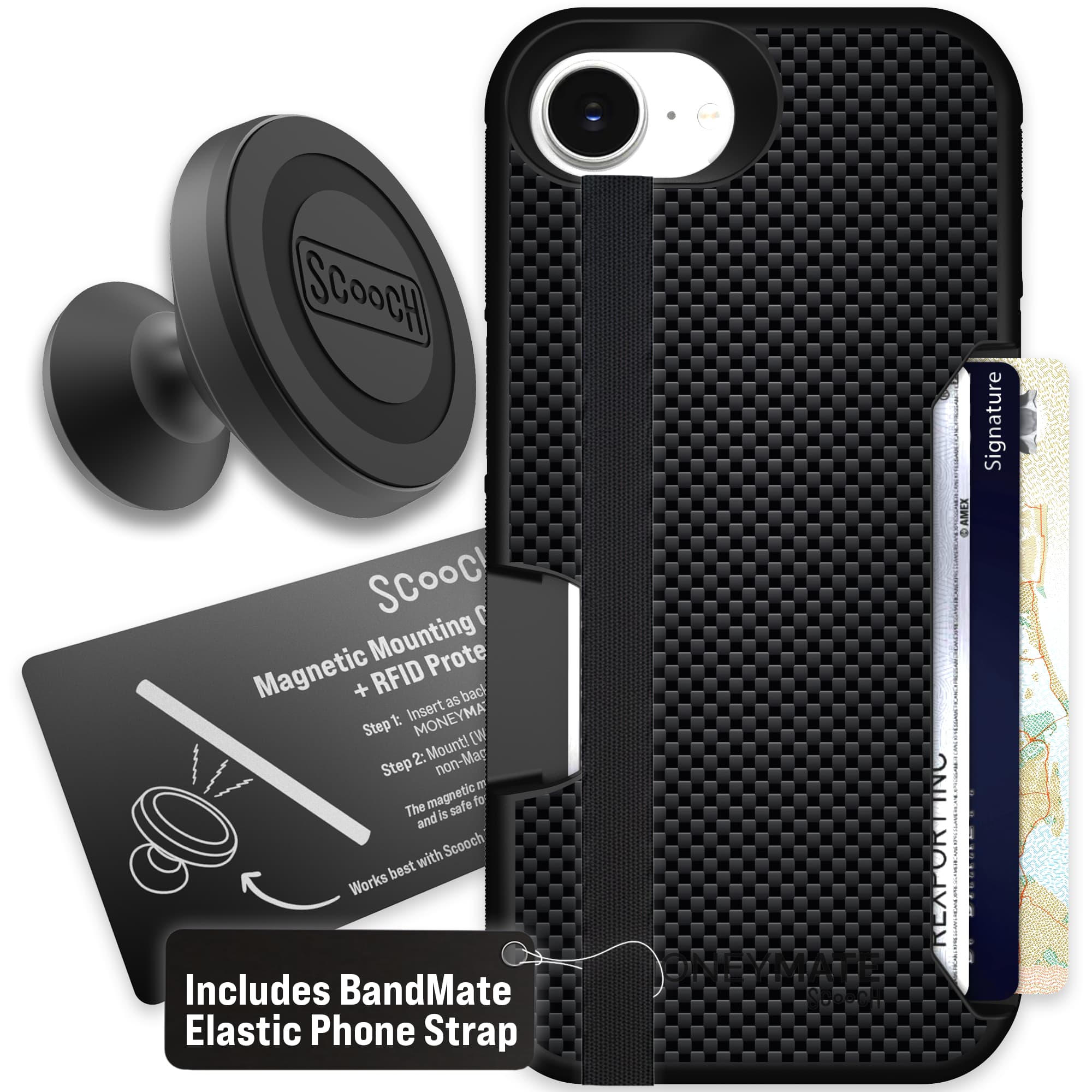 Moneymate - iPhone 16e - Carbon Fiber - Starter Bundle