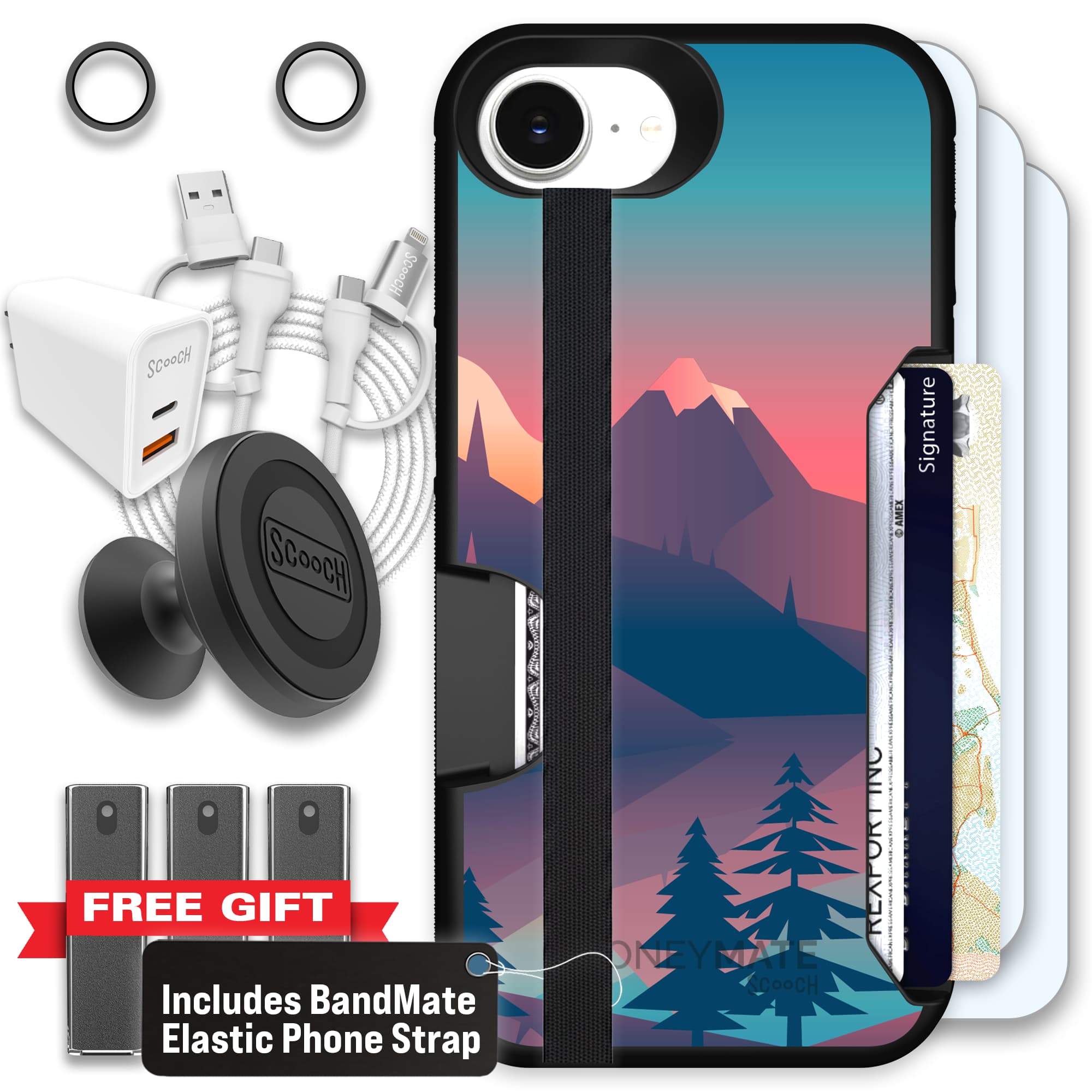 Moneymate - iPhone 16e - Mountain Range - Ultimate Bundle