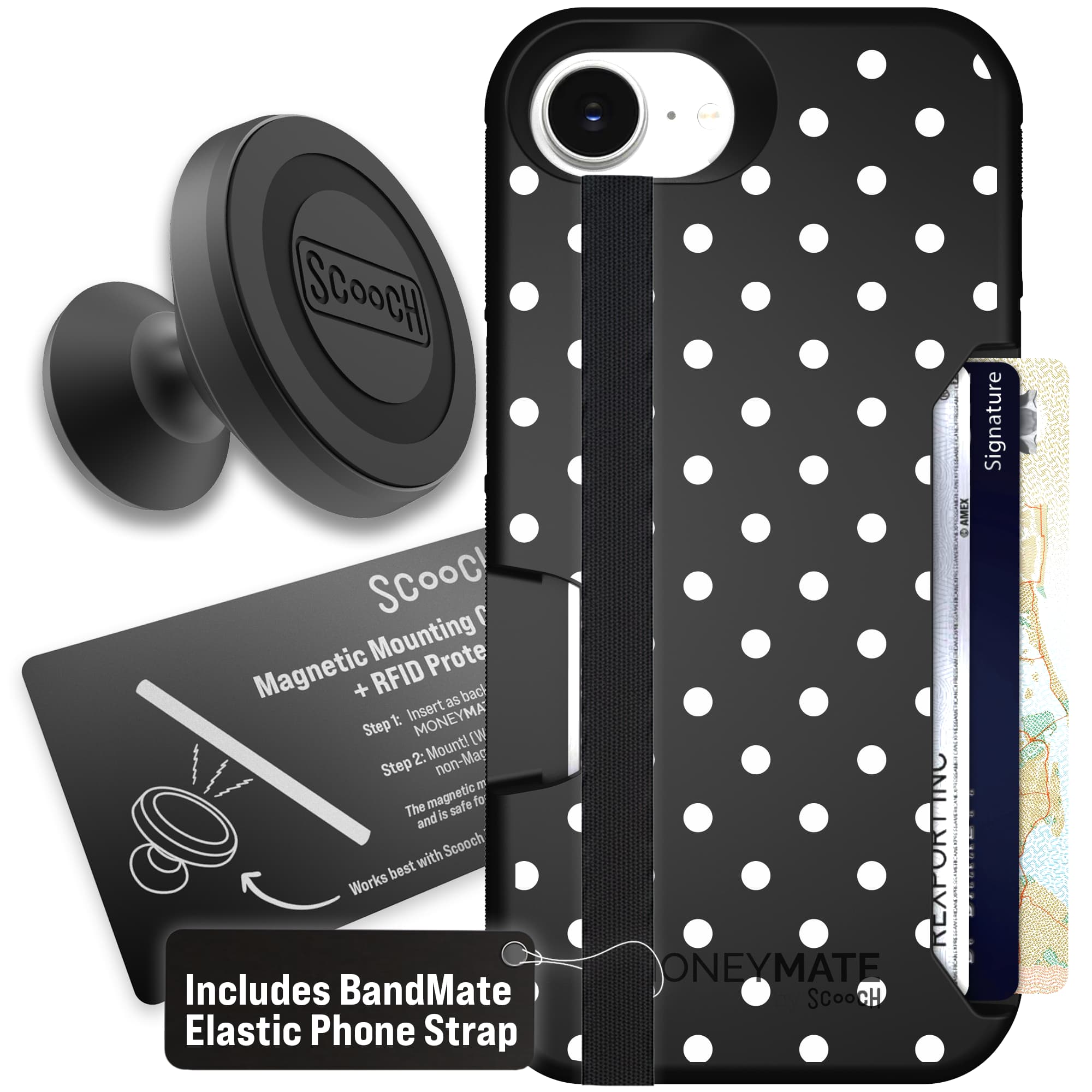 Moneymate - iPhone 16e - Polka Dots - Starter Bundle