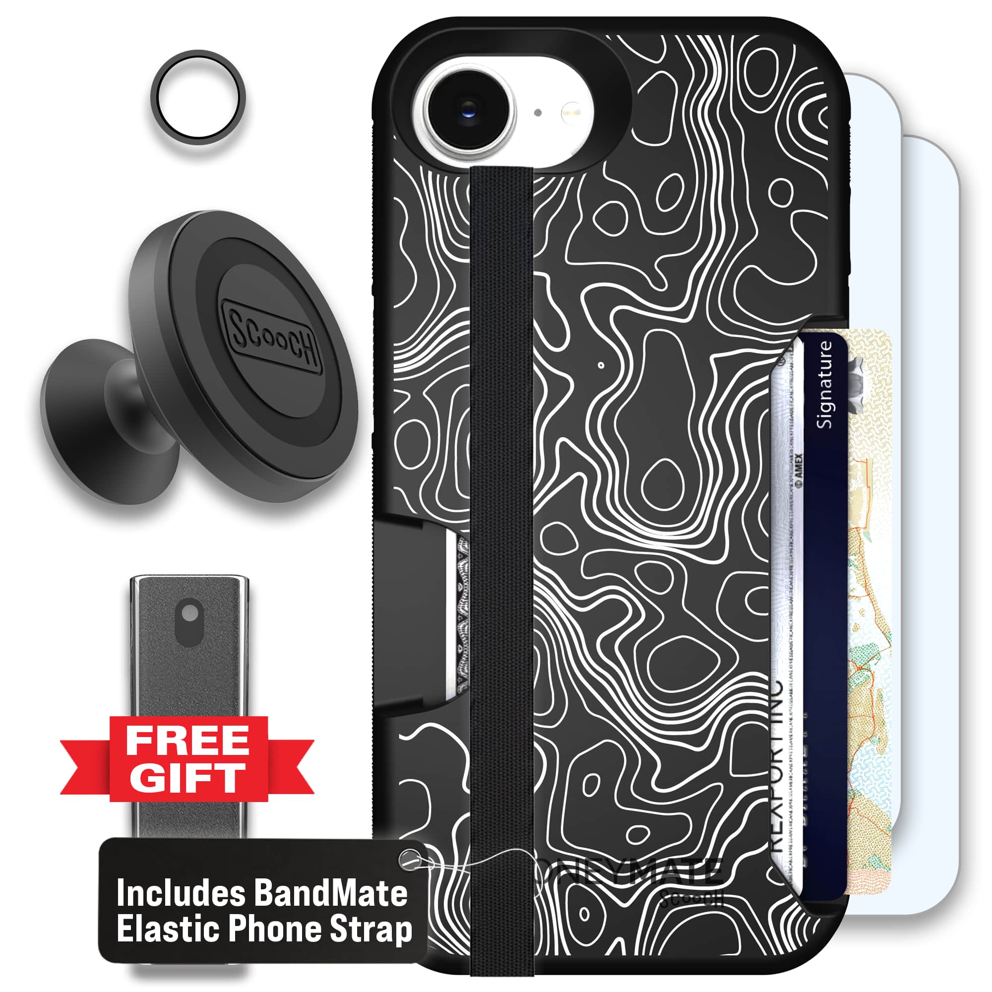 Moneymate - iPhone 16e - Topography - Defender Bundle