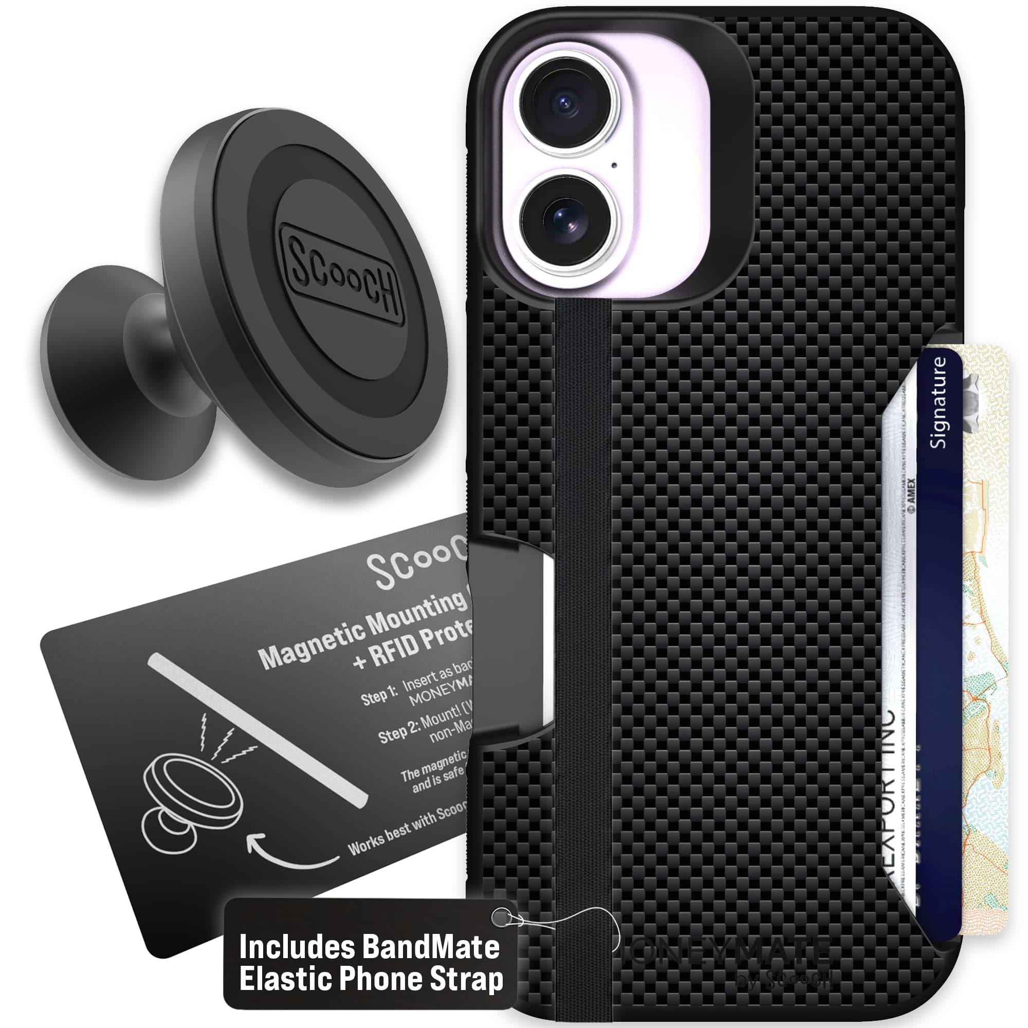 Moneymate - iPhone 17 - Carbon Fiber - Starter Bundle