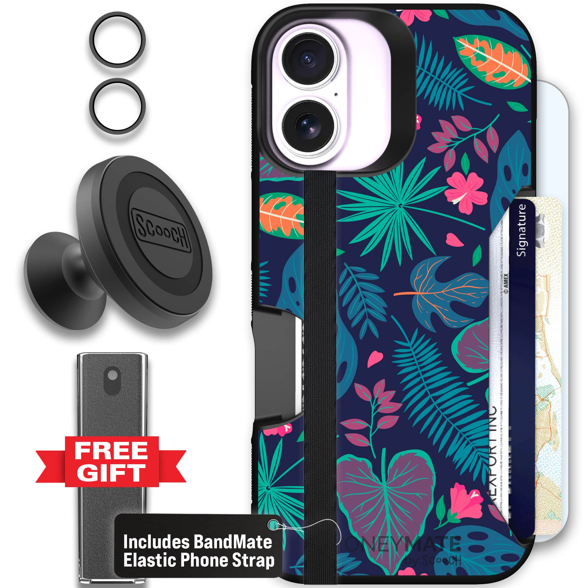 Moneymate - iPhone 17 - Tropical Leaves - Defender Bundle