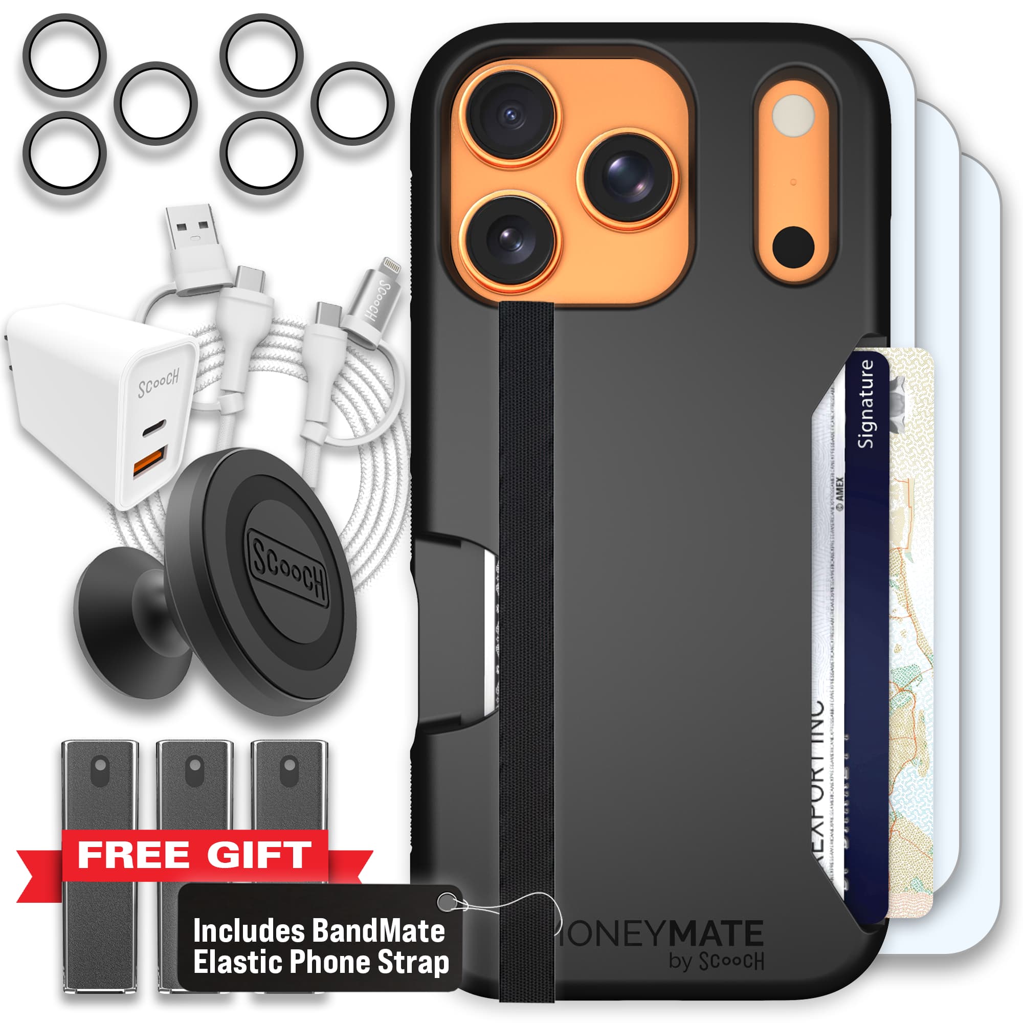 Moneymate - iPhone 17 Pro - Black - Ultimate Bundle