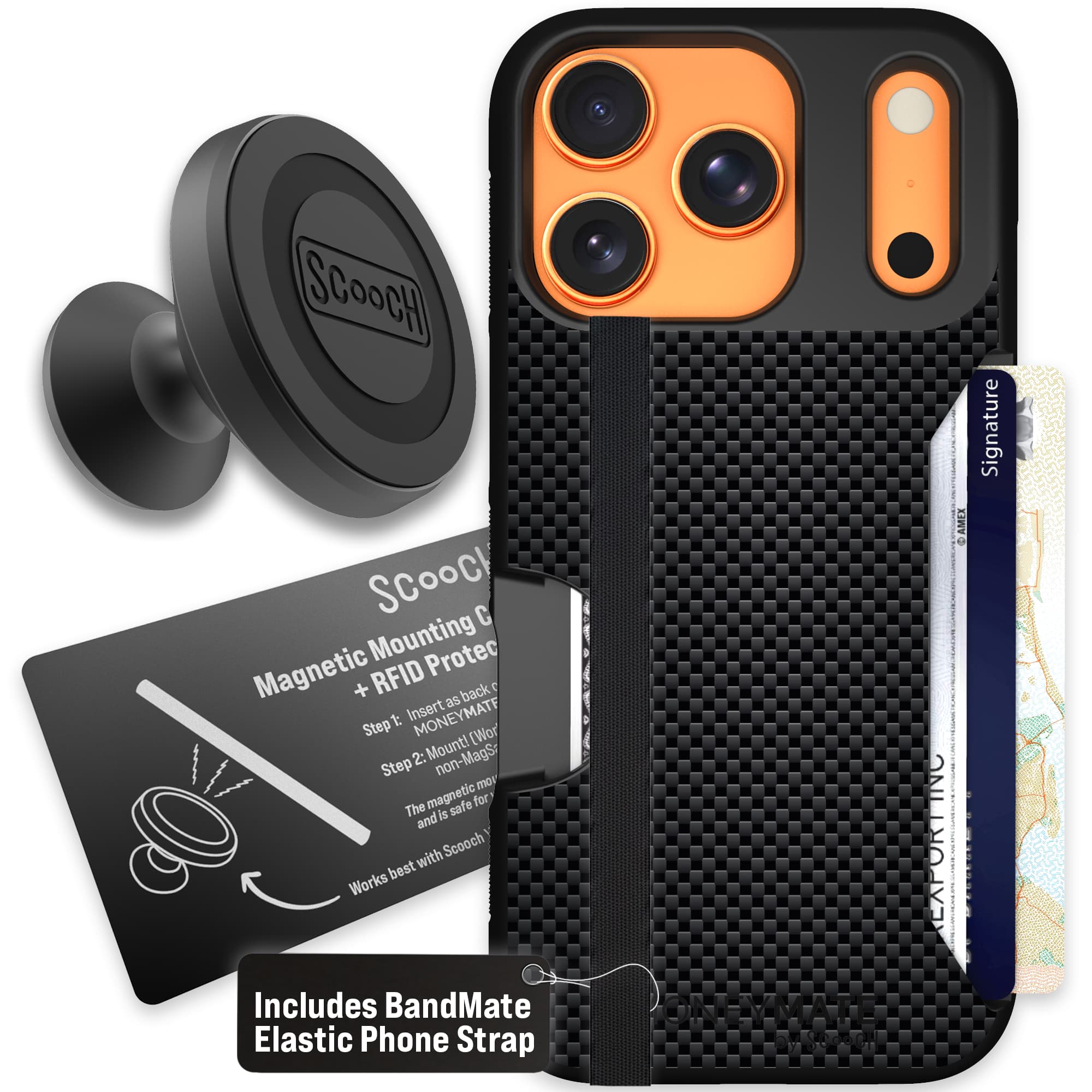 Moneymate - iPhone 17 Pro - Carbon Fiber - Starter Bundle