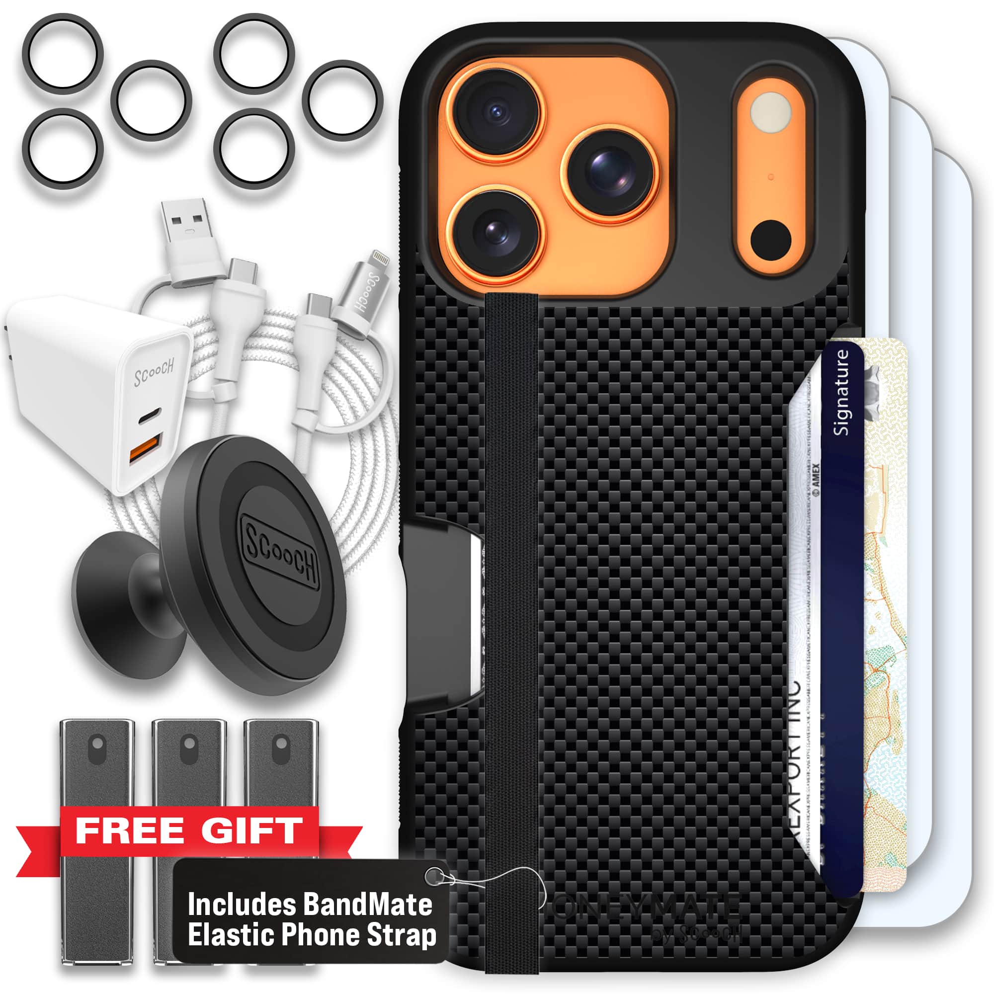 Moneymate - iPhone 17 Pro - Carbon Fiber - Ultimate Bundle