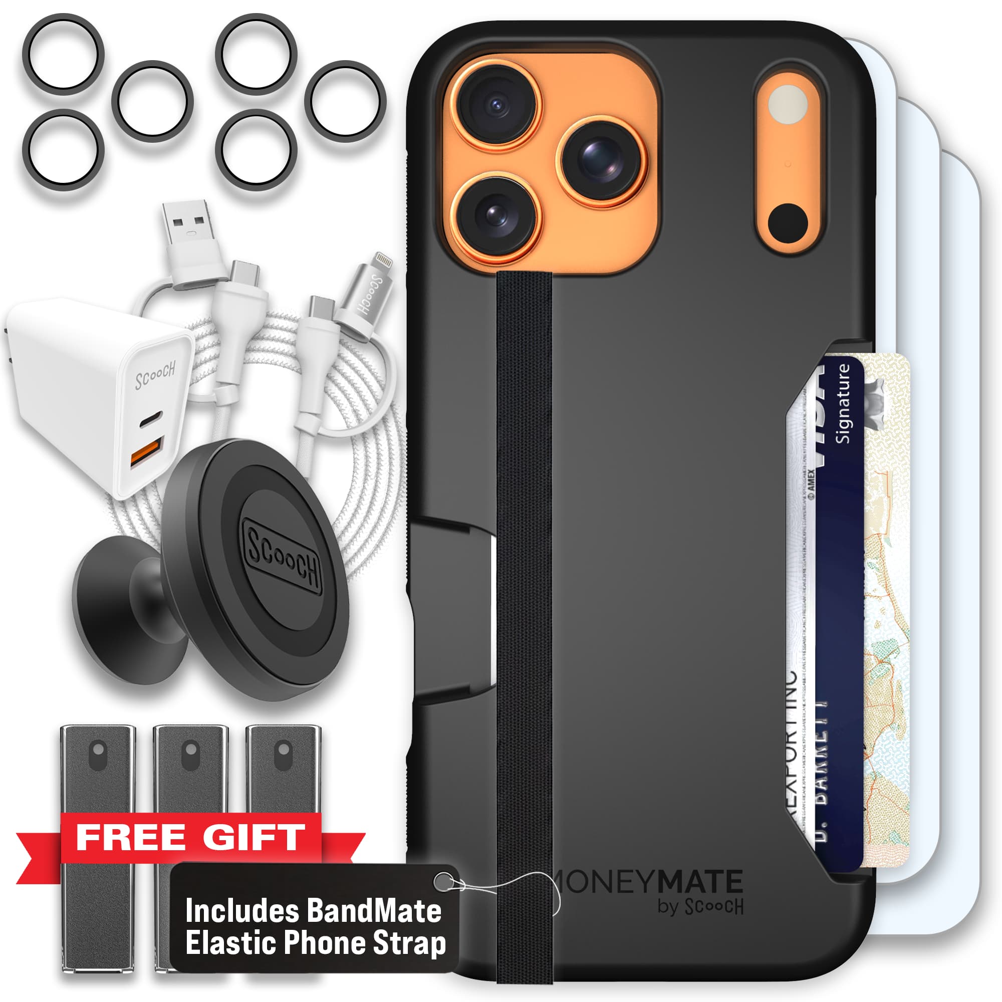Moneymate - iPhone 17 Pro Max - Black - Ultimate Bundle