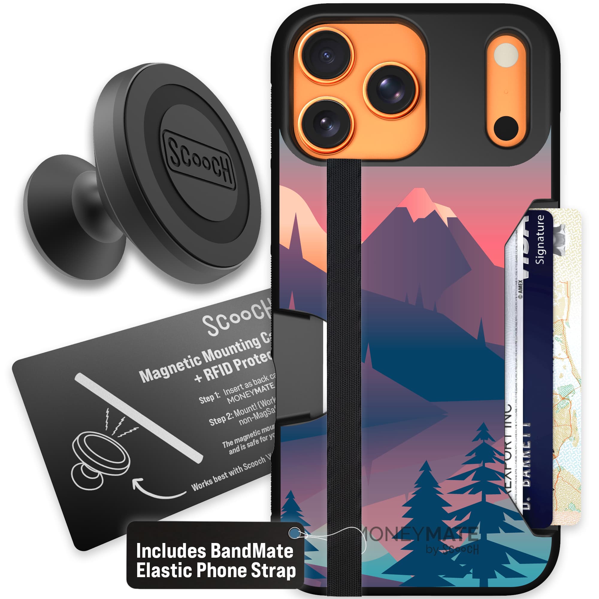 Moneymate - iPhone 17 Pro Max - Mountain Range - Starter Bundle