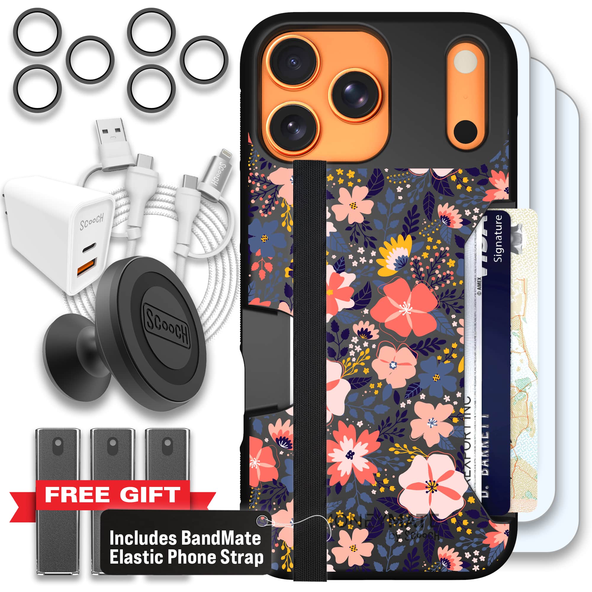 Moneymate - iPhone 17 Pro Max - Wildflowers - Ultimate Bundle