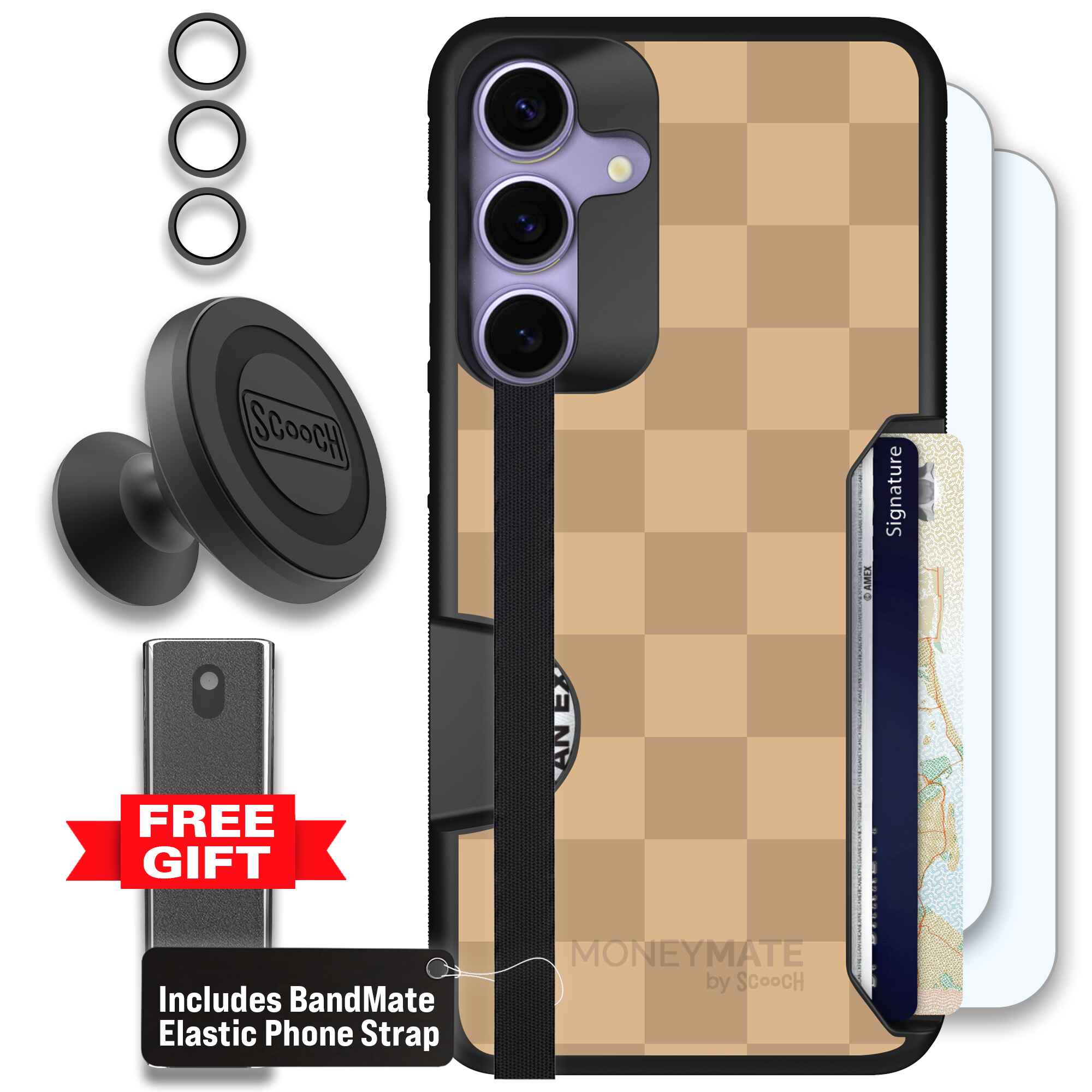 Checkered Beige | website | Galaxy S25+ | Defender Bundle