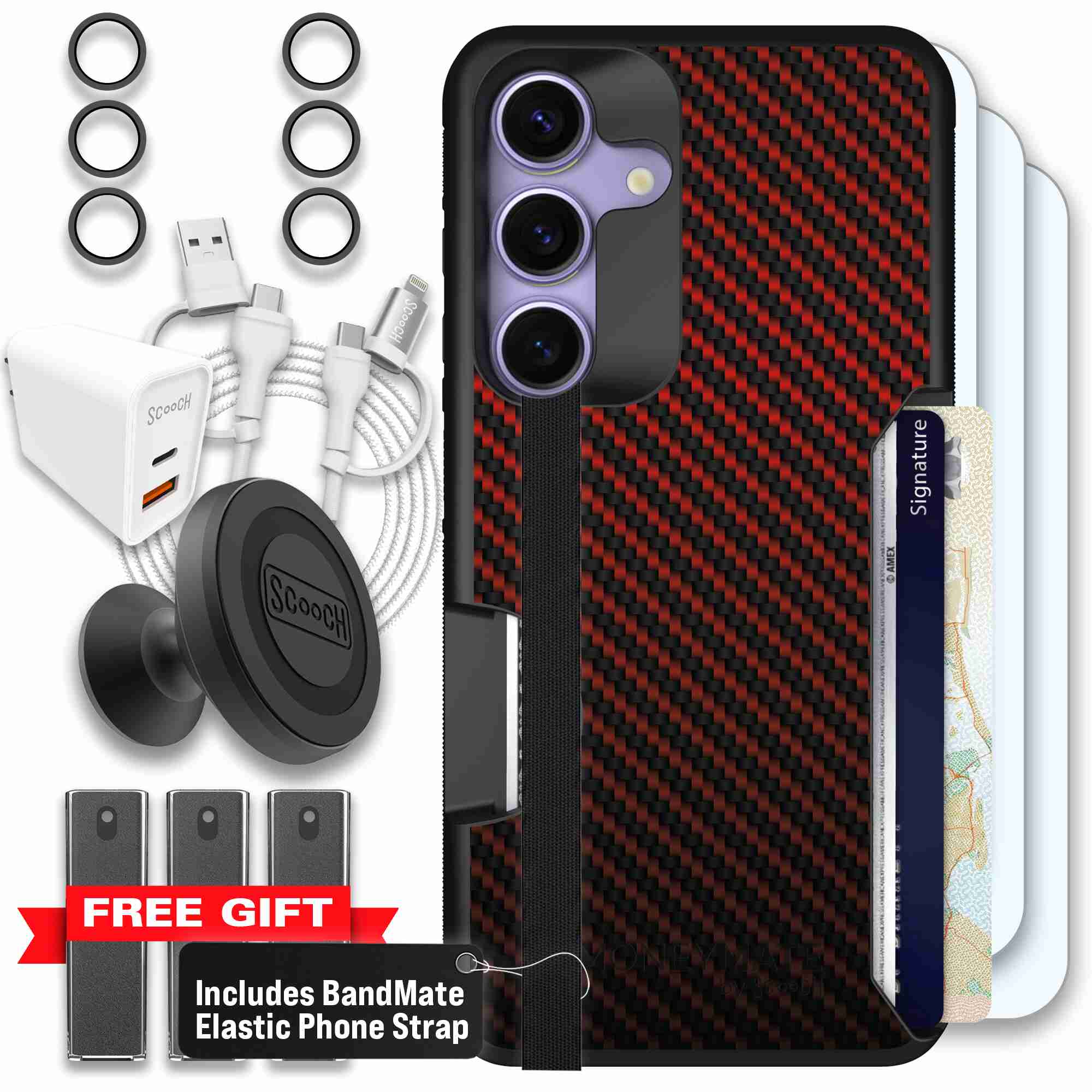 Red Carbon Fiber | website | Galaxy S25 | Ultimate Bundle