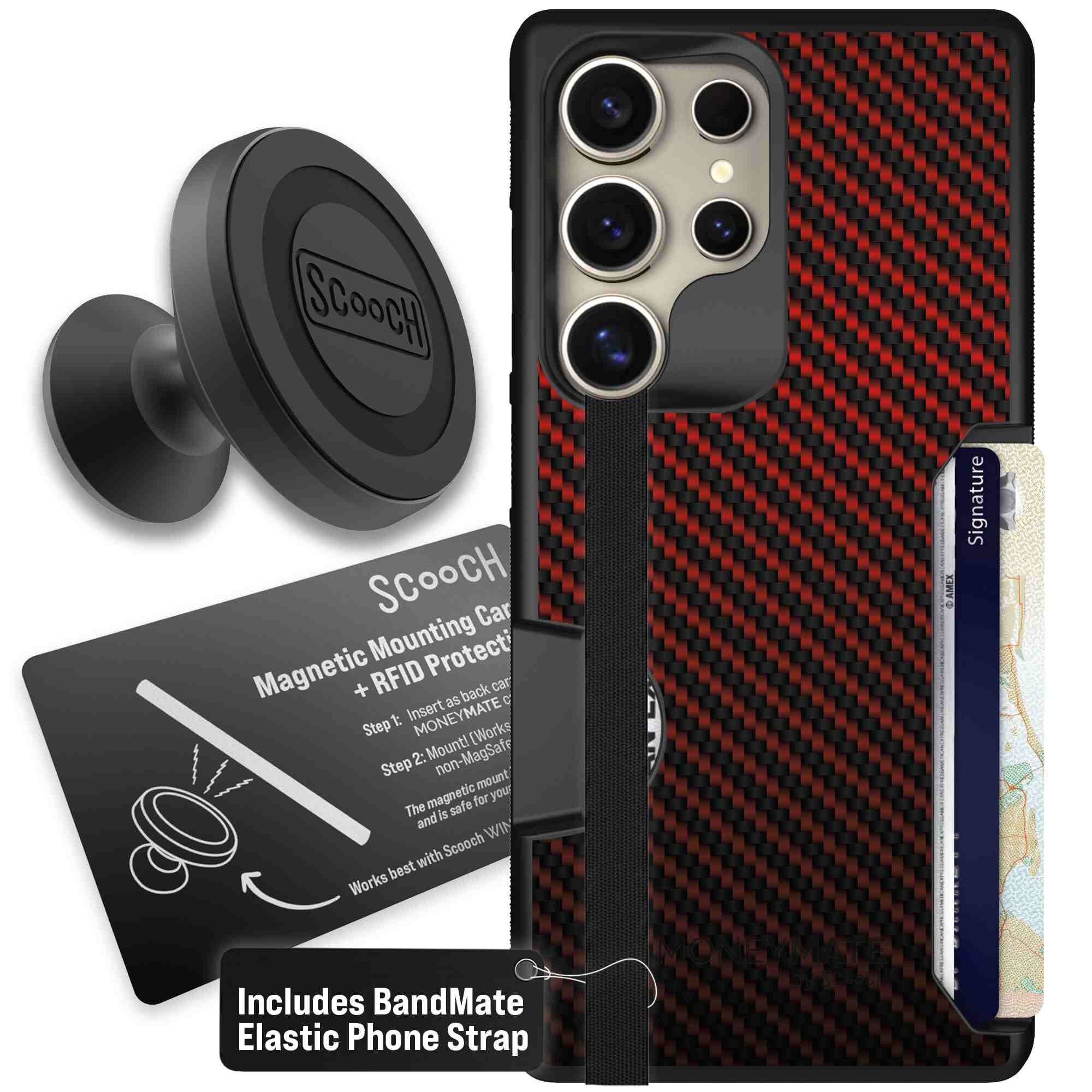 Red Carbon Fiber | website | Galaxy S25 Ultra | Starter Bundle