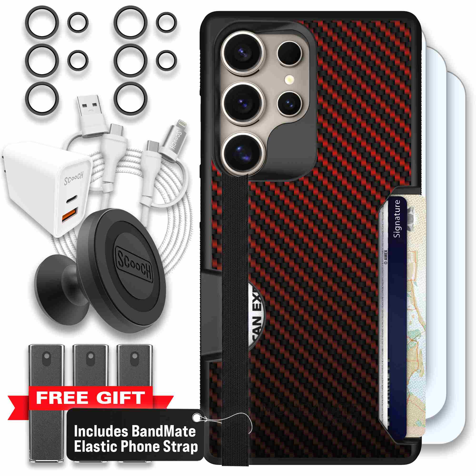 Red Carbon Fiber | website | Galaxy S25 Ultra | Ultimate Bundle