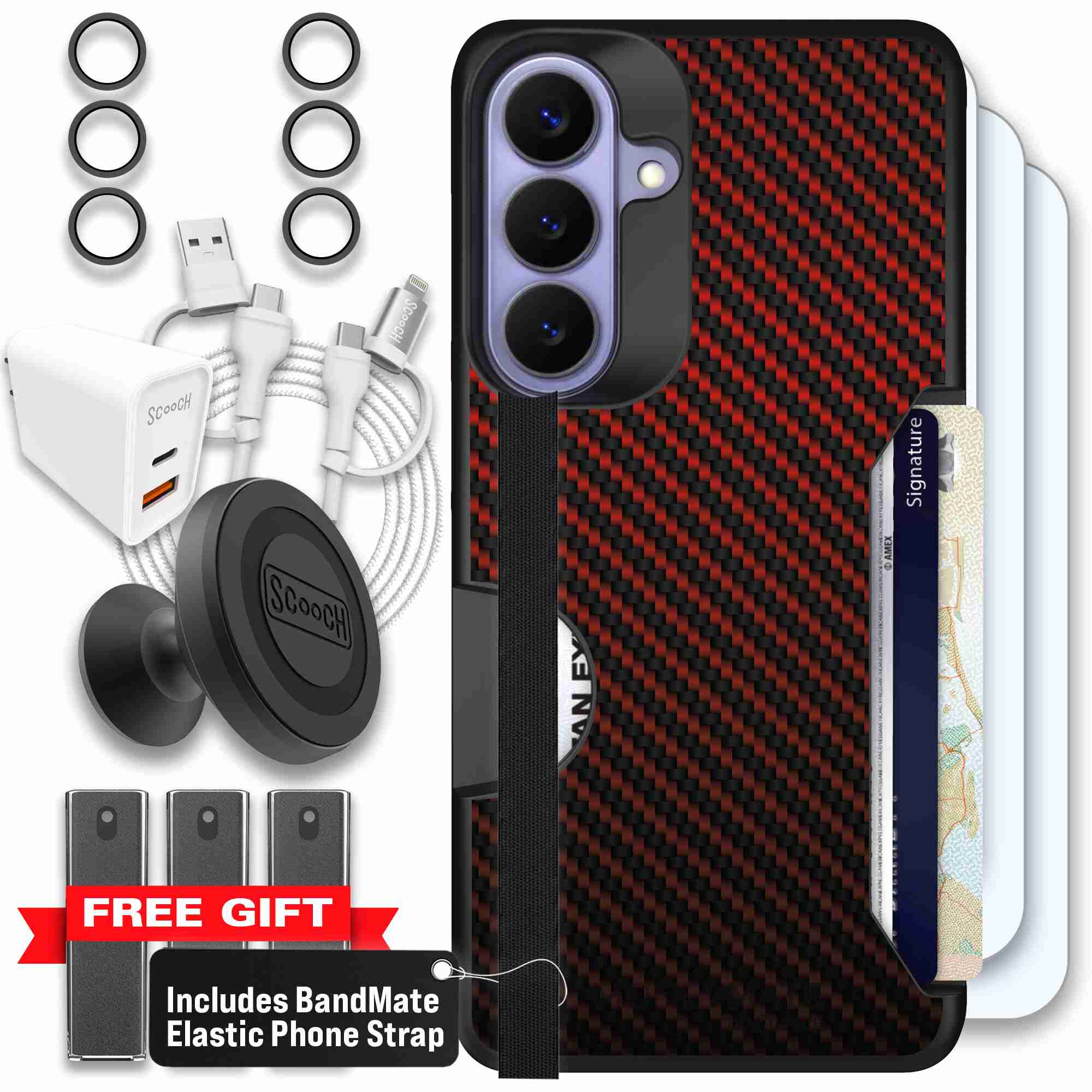 Red Carbon Fiber | website | Galaxy S26+ | Ultimate Bundle