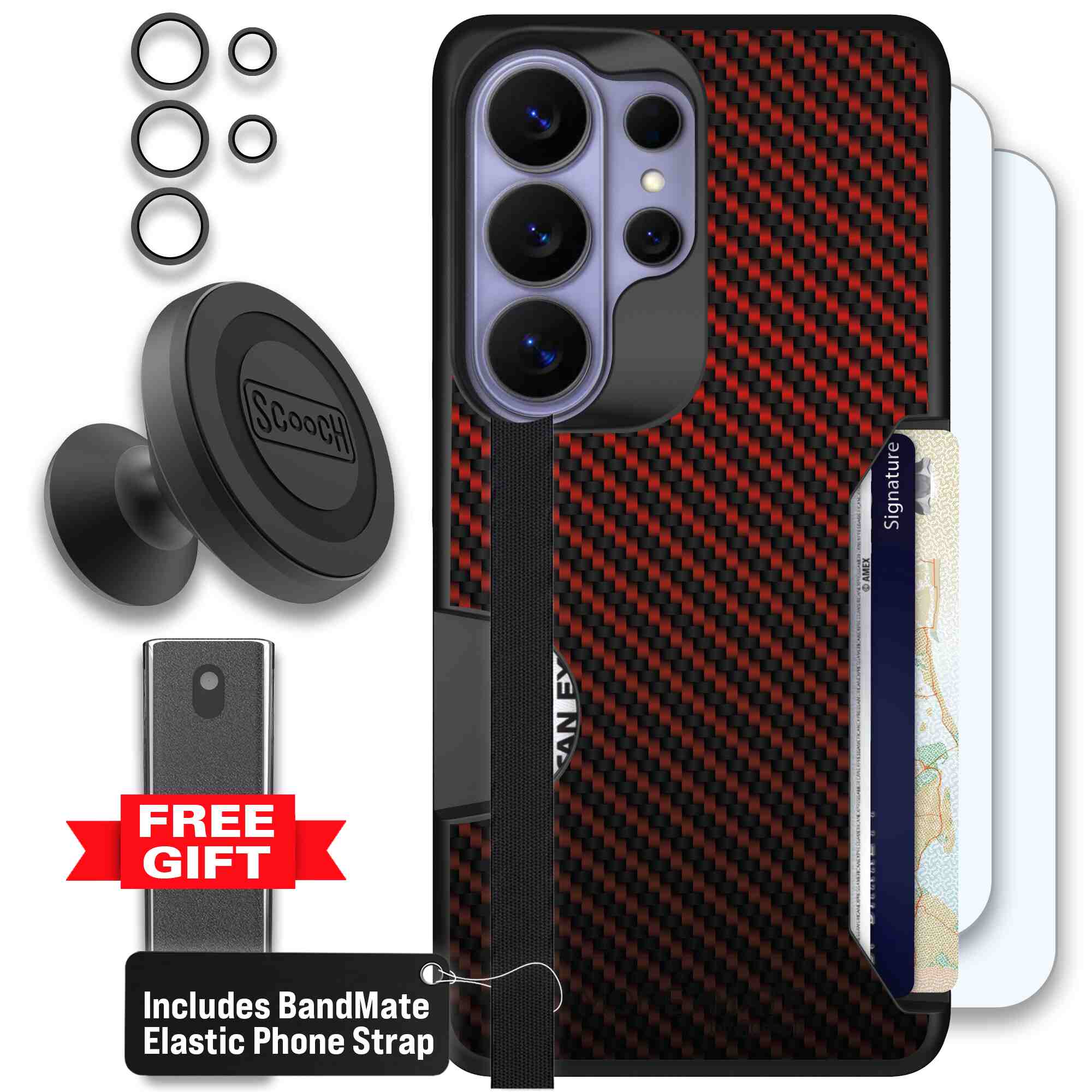 Red Carbon Fiber | website | Galaxy S26 Ultra | Defender Bundle