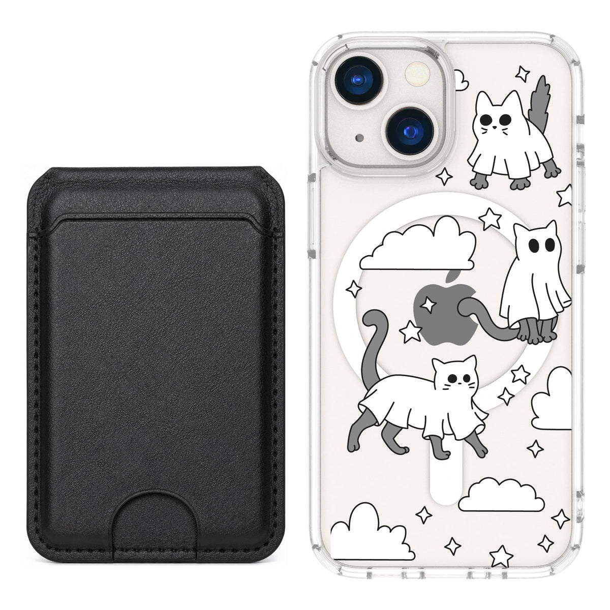 Scooch MagCase Scaredy Cats black magwallet bundle featuring the original Scaredy Cats print