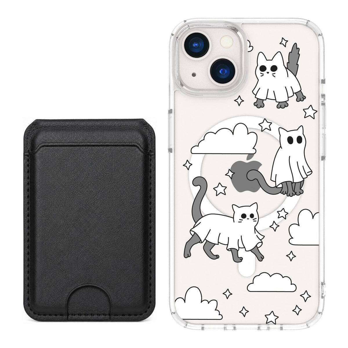 Scooch MagCase Scaredy Cats black magwallet bundle featuring the original Scaredy Cats print